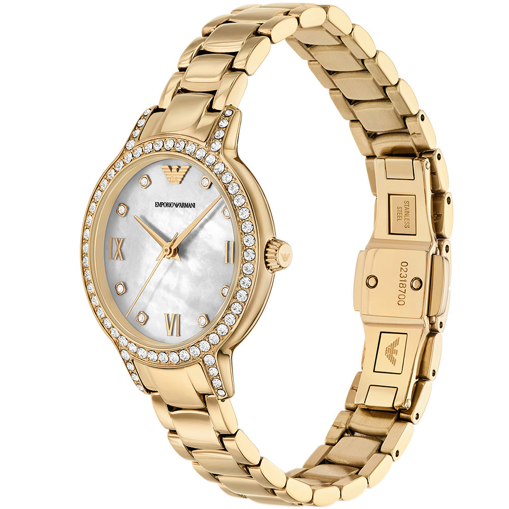 Emporio Armani Cleo AR11652 Watch - Luxury Stainless Steel Women's Watch with Date Display - Perfect for Business, Casual & Evening Wear