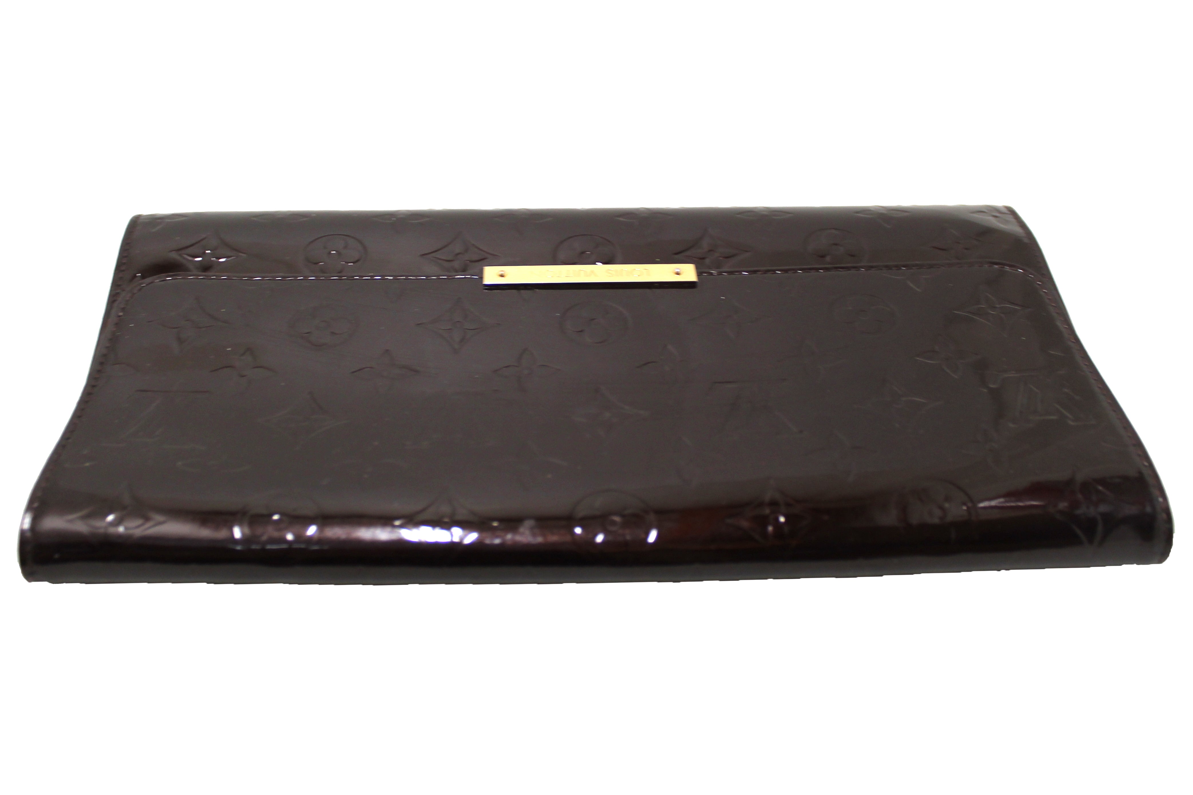 Authentic Louis Vuitton Amarante Monogram Vernis Leather Robertson Clutch Bag for Women | Luxury Evening Clutch | Perfect for Parties, Weddings & Special Events