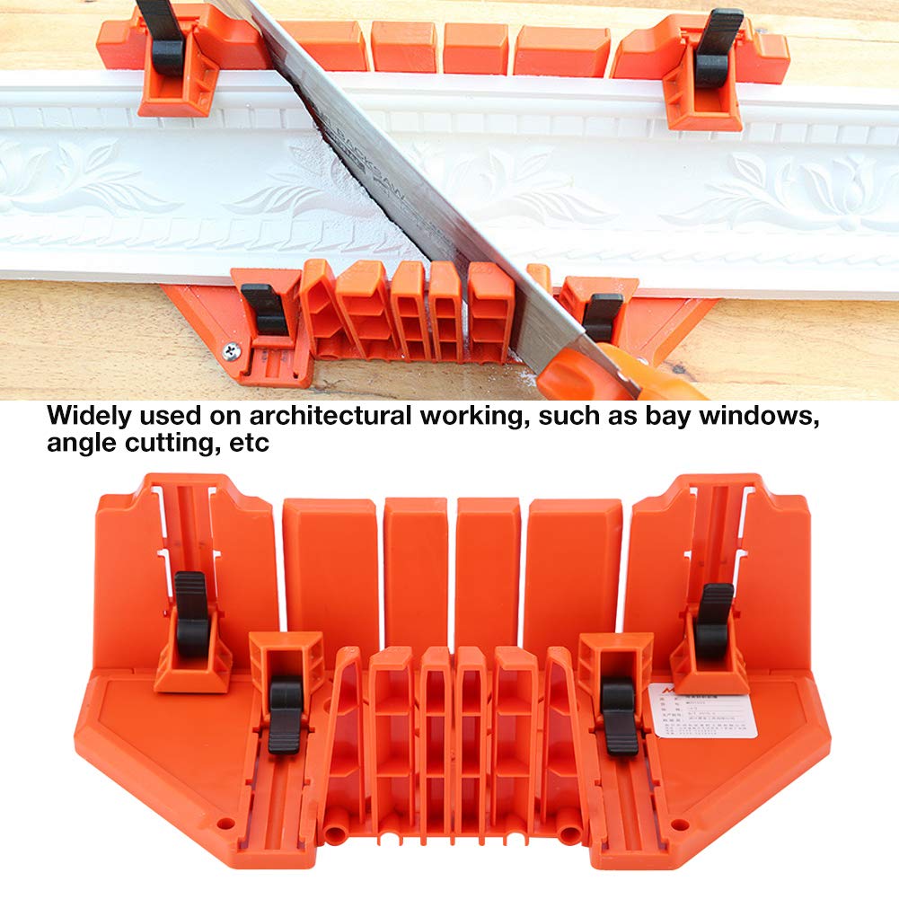 Premium Mitre Saw Box for Woodworking - Double Sided Teeth, 4 Angle Slots - Perfect for Carpenters & DIY Wood Projects - Home Workshop & Professional Use