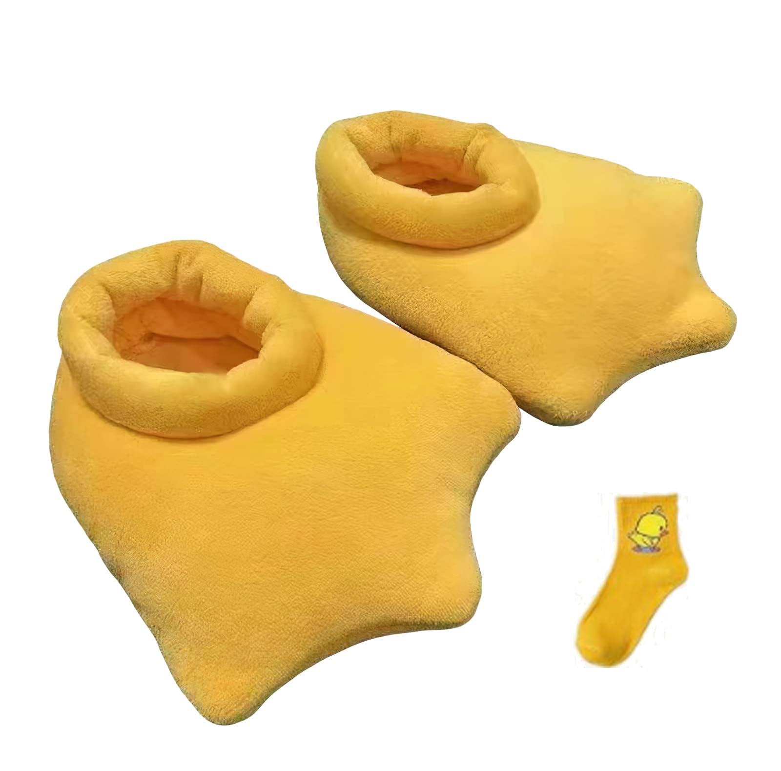 Cute Cartoon Duck Slippers - Unisex Plush Animal House Shoes for Men & Women | Warm Comfortable Indoor/Outdoor Slippers for Home, Lounge & Gifts