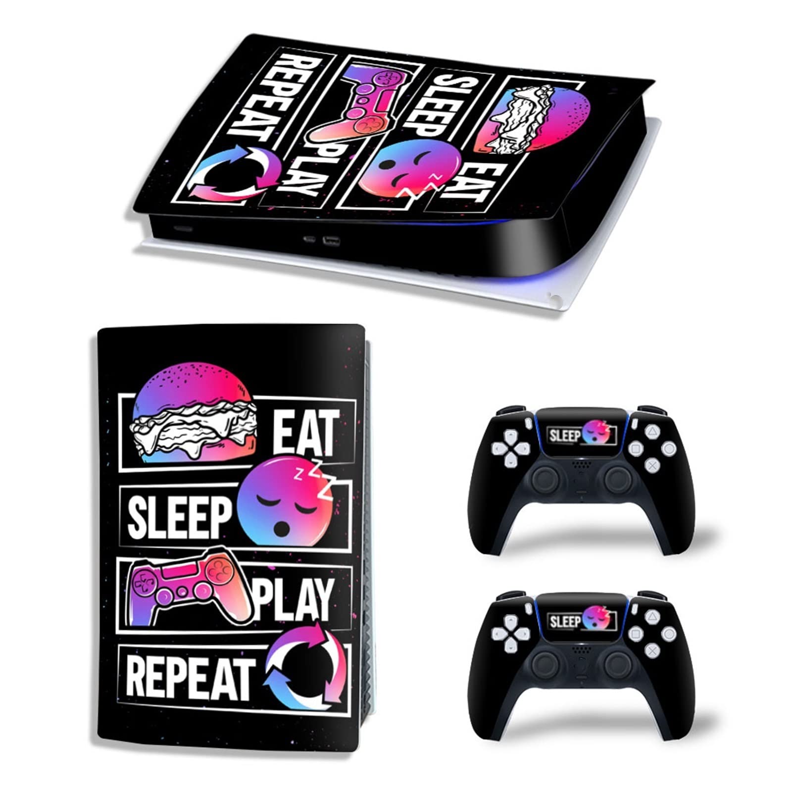 Anime Console Vinyl Wrap for PS5 Digital Edition - Scratch-Resistant, Durable, Bubble-Free Skin with 2 Controller Decals | Perfect for Gaming Setups & Anime-Themed Rooms
