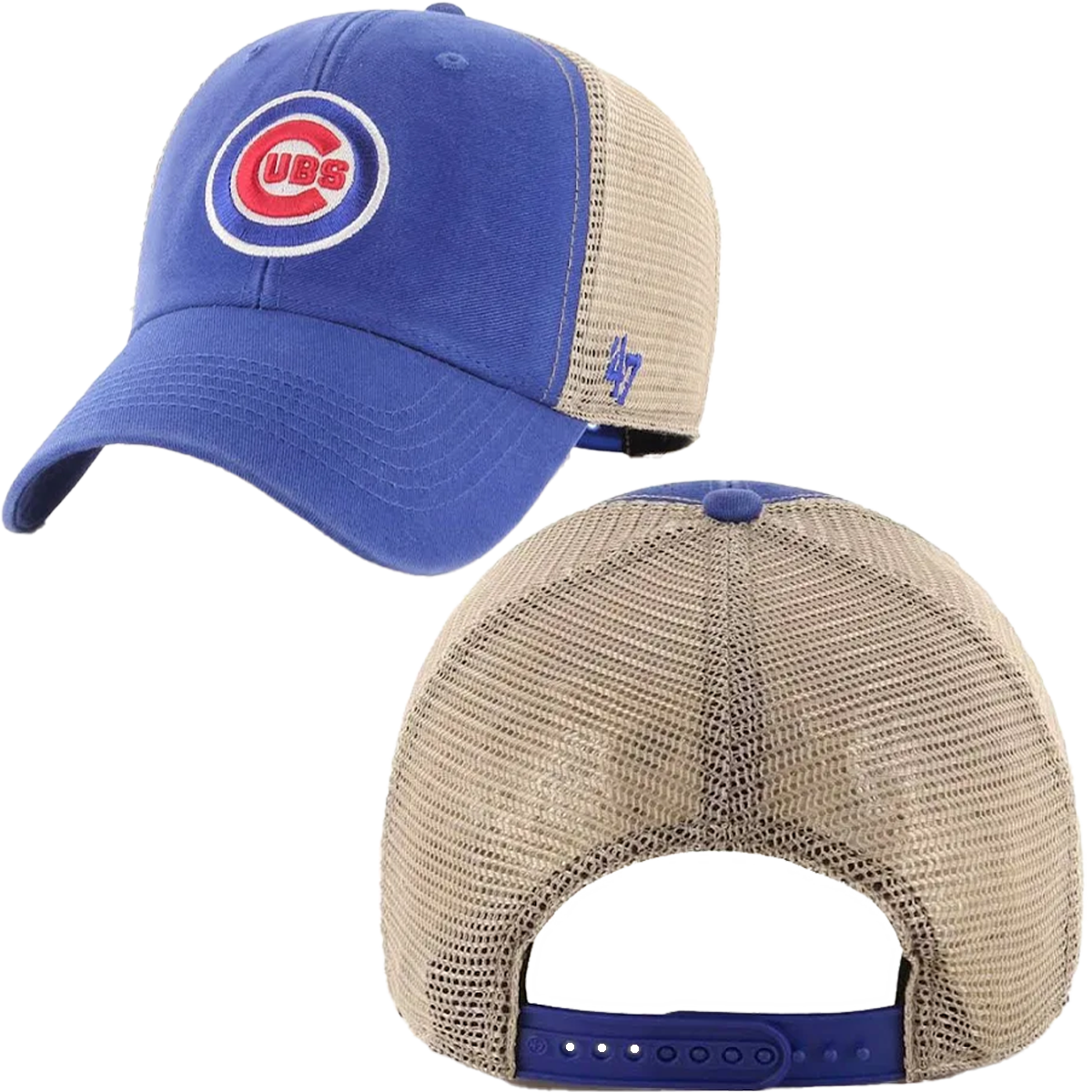 Chicago Cubs '47 MVP Clean Up Adjustable Hat - Vintage Baseball Cap for Men & Women - Perfect for Games, Tailgating & Casual Wear