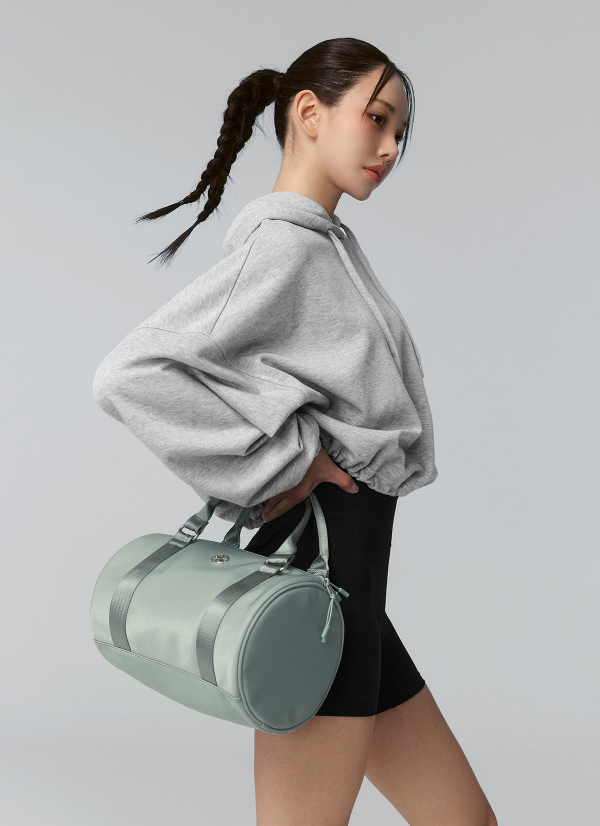 Stylish Glossy Two-Way Cylinder Handbag for Women - Perfect for Work, Travel, and Evening Events