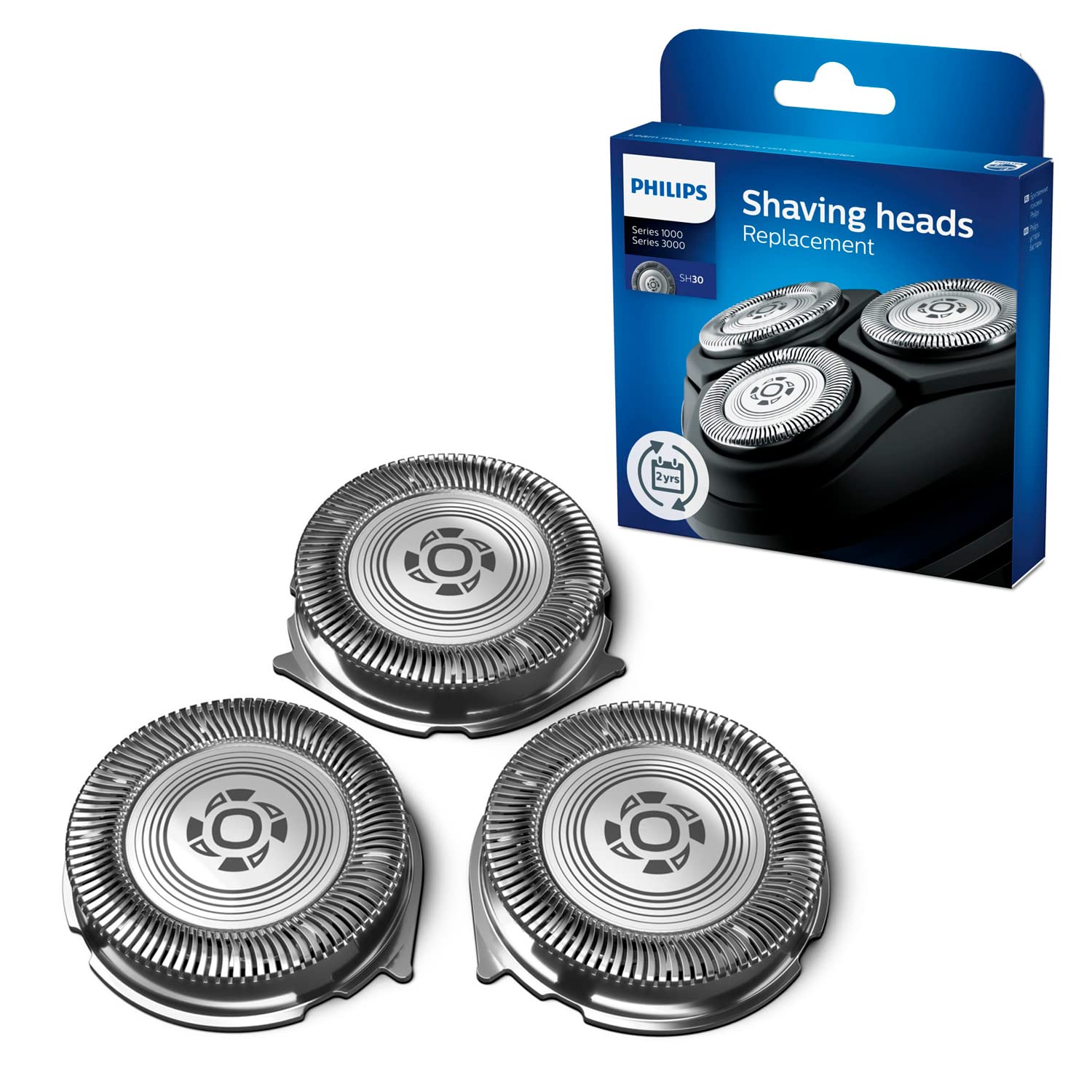 Philips SH30 Replacement Blades for Series 3000 Electric Shavers - Compatible with Philips Norelco Shavers - Perfect for Men's Grooming & Travel Shaving