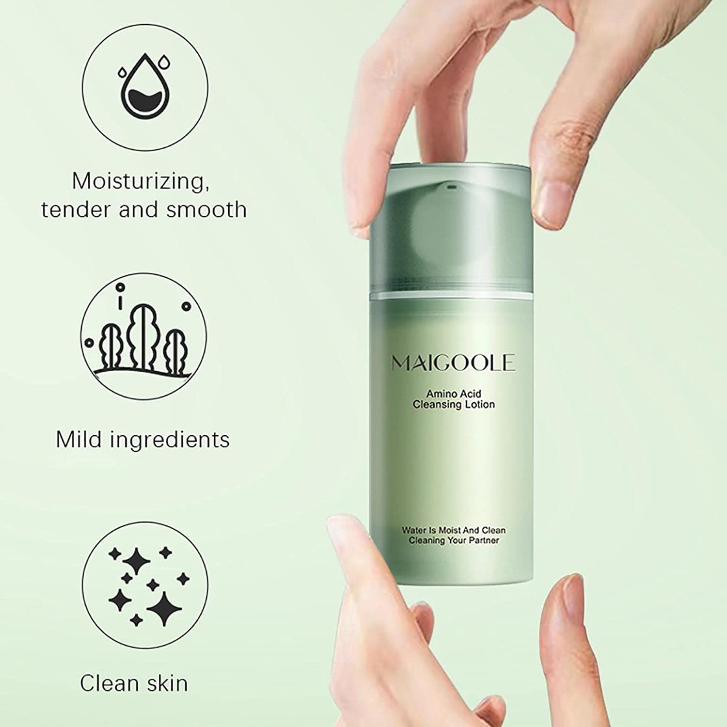 Amino Acid Facial Cleanser - Deep Pore Cleansing Cream for Blackhead Removal, Oil Control & Moisturizing | Gentle Daily Face Wash for Acne-Prone Skin | 3-Pack Set | Perfect for Morning & Night Skincare Routine