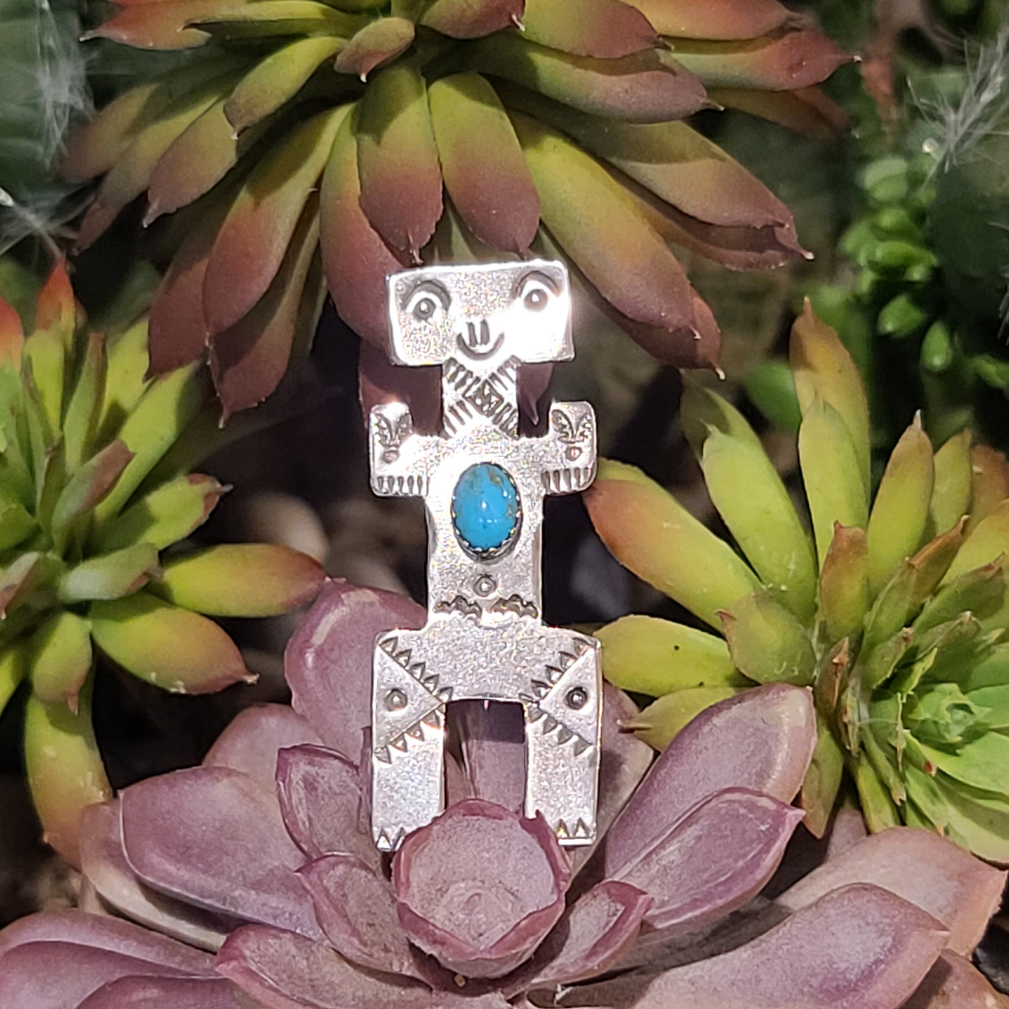 Peyote Bird Designs Littlemanpin Pin01 - Handmade Beaded Pin for Hats, Bags & Jackets | Unique Native American Inspired Accessory for Fashion & Gifting