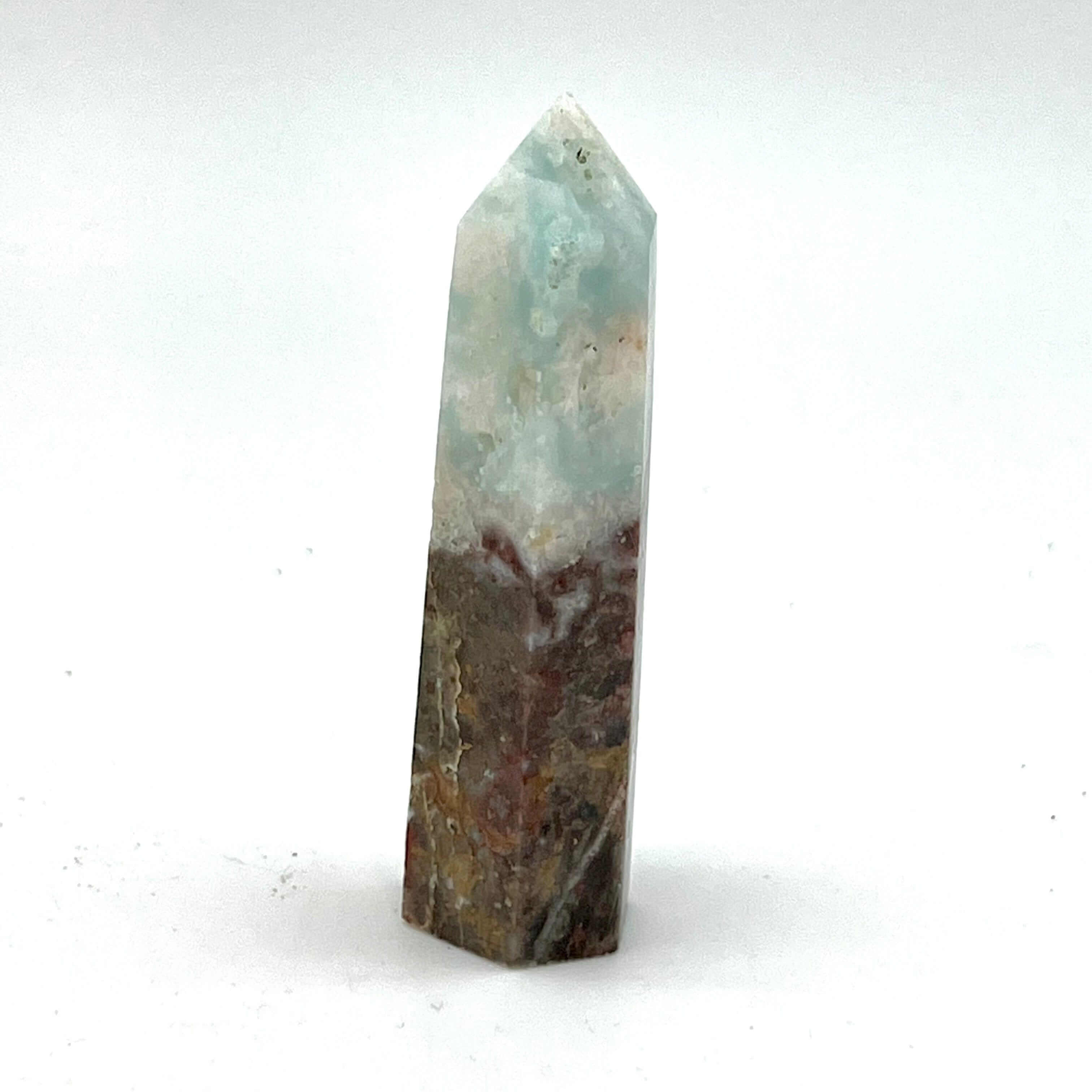 Amazonite Crystal Healing Stone - Polished Tower Point for Meditation, Reiki, and Home Decor | Natural Gemstone for Positive Energy & Spiritual Growth