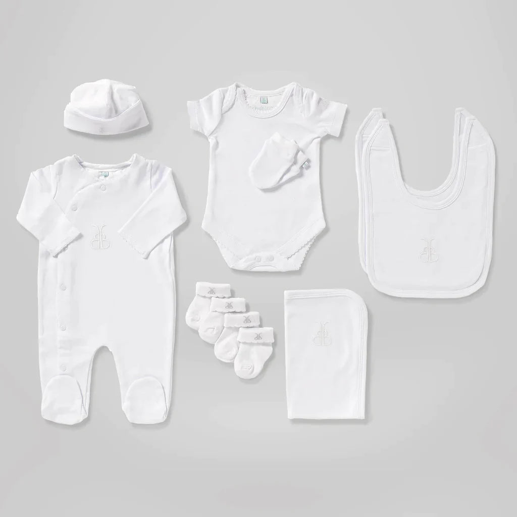 Personalized Teddy Bear & Premium Baby Gift Set with Luxury Bouquet - Perfect for Newborn Gifts, Baby Showers & Christening Presents - SKU: LBG1048