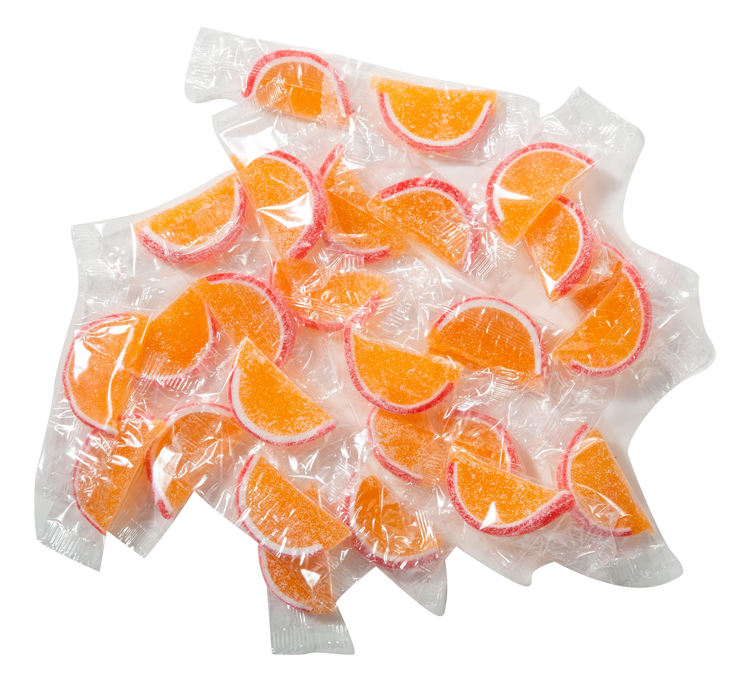 Boston Fruit Slice Individually Wrapped Gourmet Gummy Candy 1lb Box - Peach Flavor | Perfect for Parties, Office Snacks & Gift Baskets