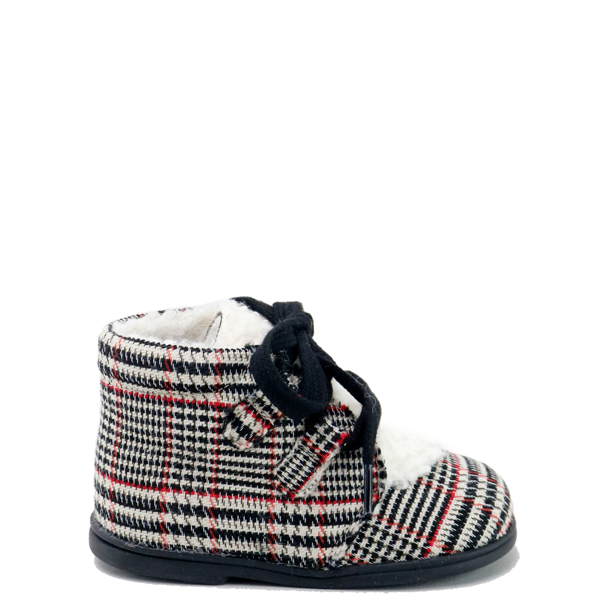 Plaid Fur Baby Booties for Dogs - Warm & Cozy Winter Pet Boots with Non-Slip Soles - Perfect for Snowy Walks & Indoor Comfort