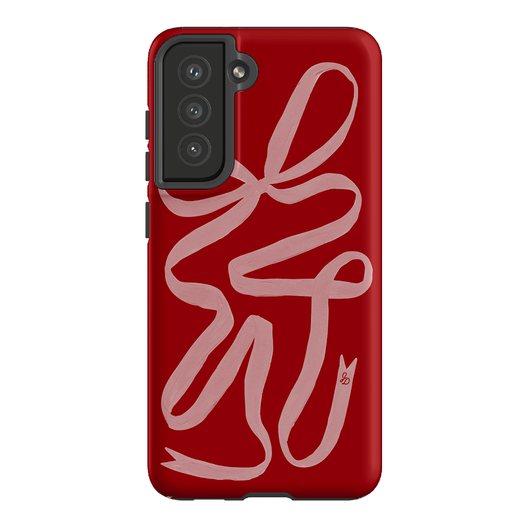 Cupid's Bow Ribbon Phone Case for iPhone & Samsung - Elegant Valentine's Day Gift for Her, Romantic Couple Accessory | Perfect for Dating, Anniversaries & Special Occasions
