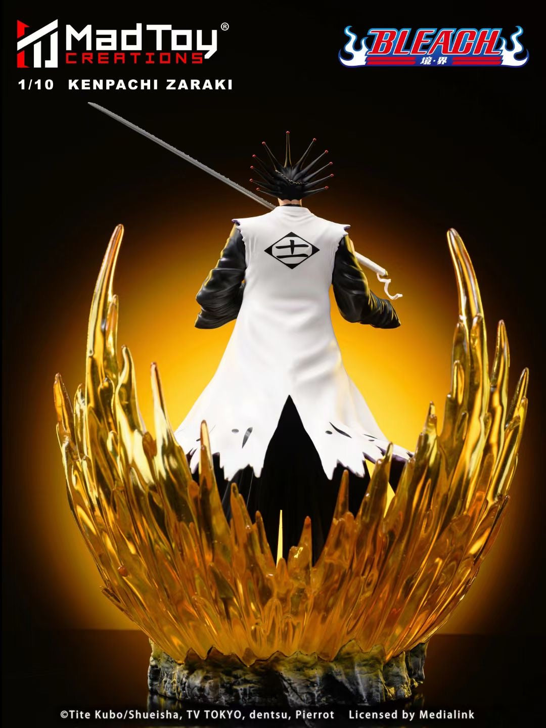 Medialink x MadToy Creations Licensed Kenpachi Zaraki Anime Figure - Bleach Collectible Action Figure for Anime Fans & Display