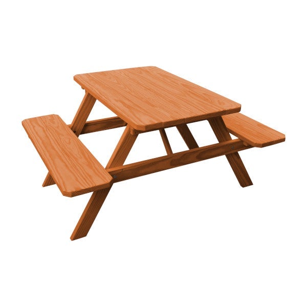 Durable Spruce Wood Picnic Table with Attached Benches - 4ft, 5ft, 6ft, 8ft Sizes for Outdoor Dining, Camping & Backyard Gatherings