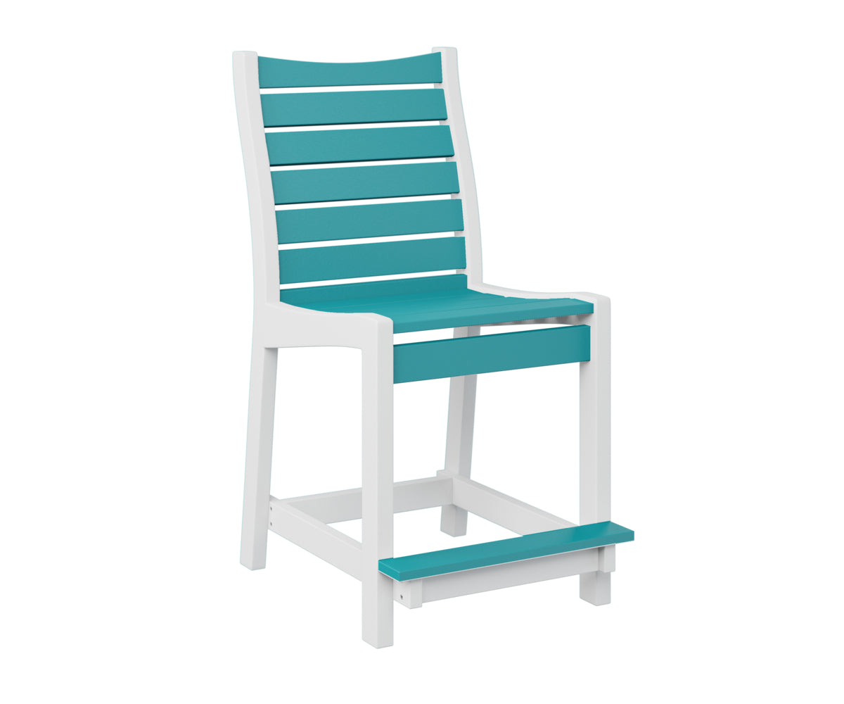 Berlin Gardens Bristol Counter Chair - Stylish Bar Stool for Kitchen Island, Breakfast Nook & Outdoor Dining - Adjustable Height & Comfortable Seating