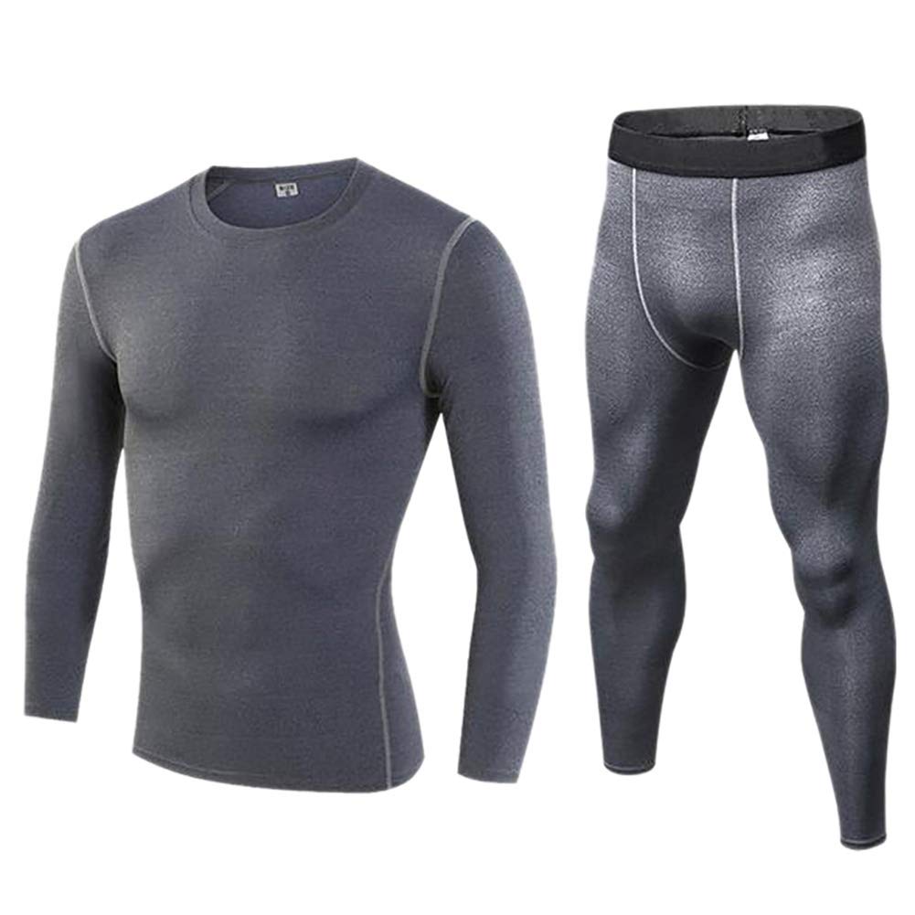 TOPTIE Men's Quick Dry Compression Shirts & Pants Set - Moisture Wicking Workout Outfit for Gym, Running & Fitness Training - Lightweight Athletic Bodysuit for Active Lifestyle