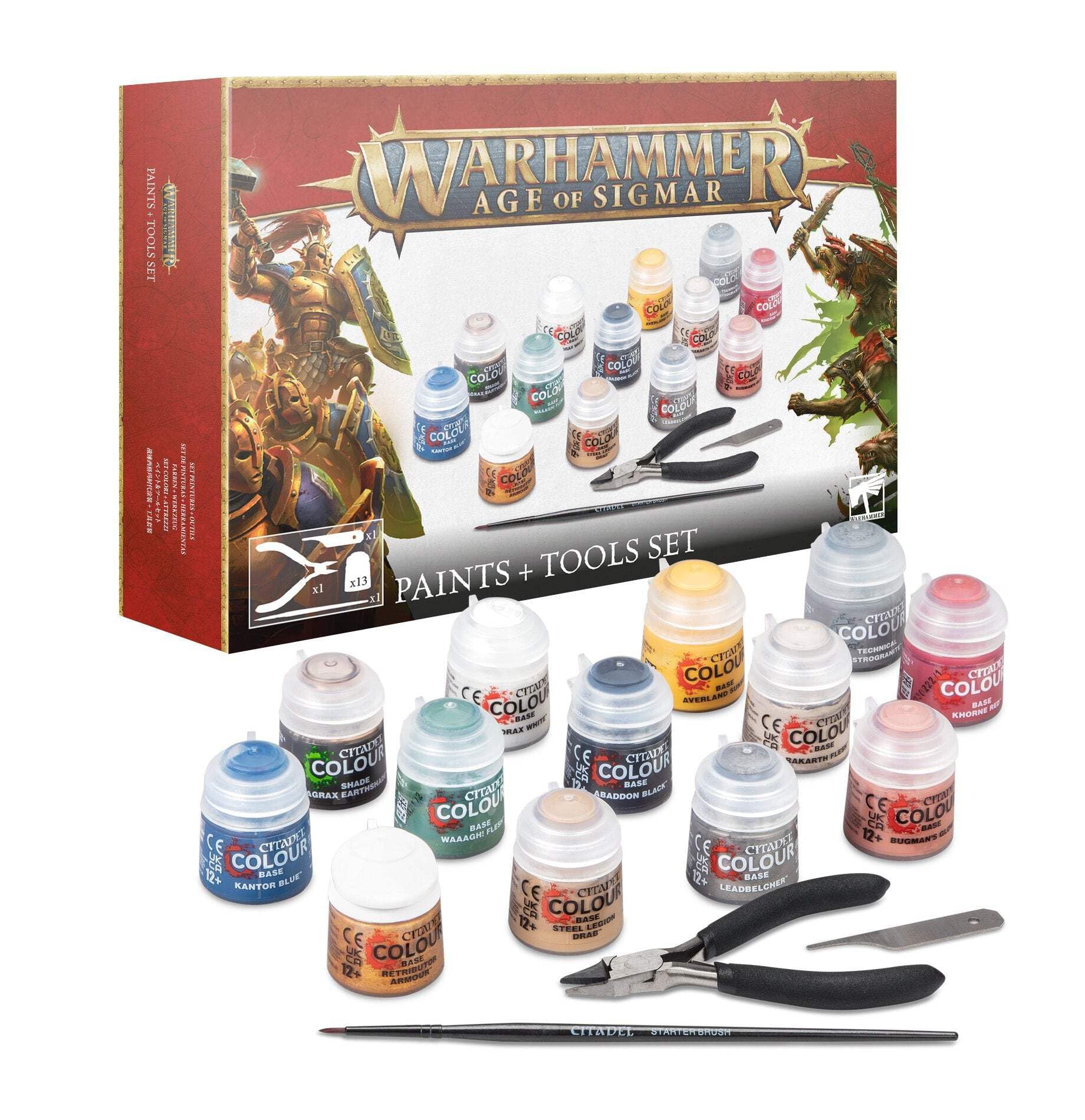 Warhammer Age of Sigmar Paint Set (2024 Edition) - Miniature Painting for Tabletop Gaming