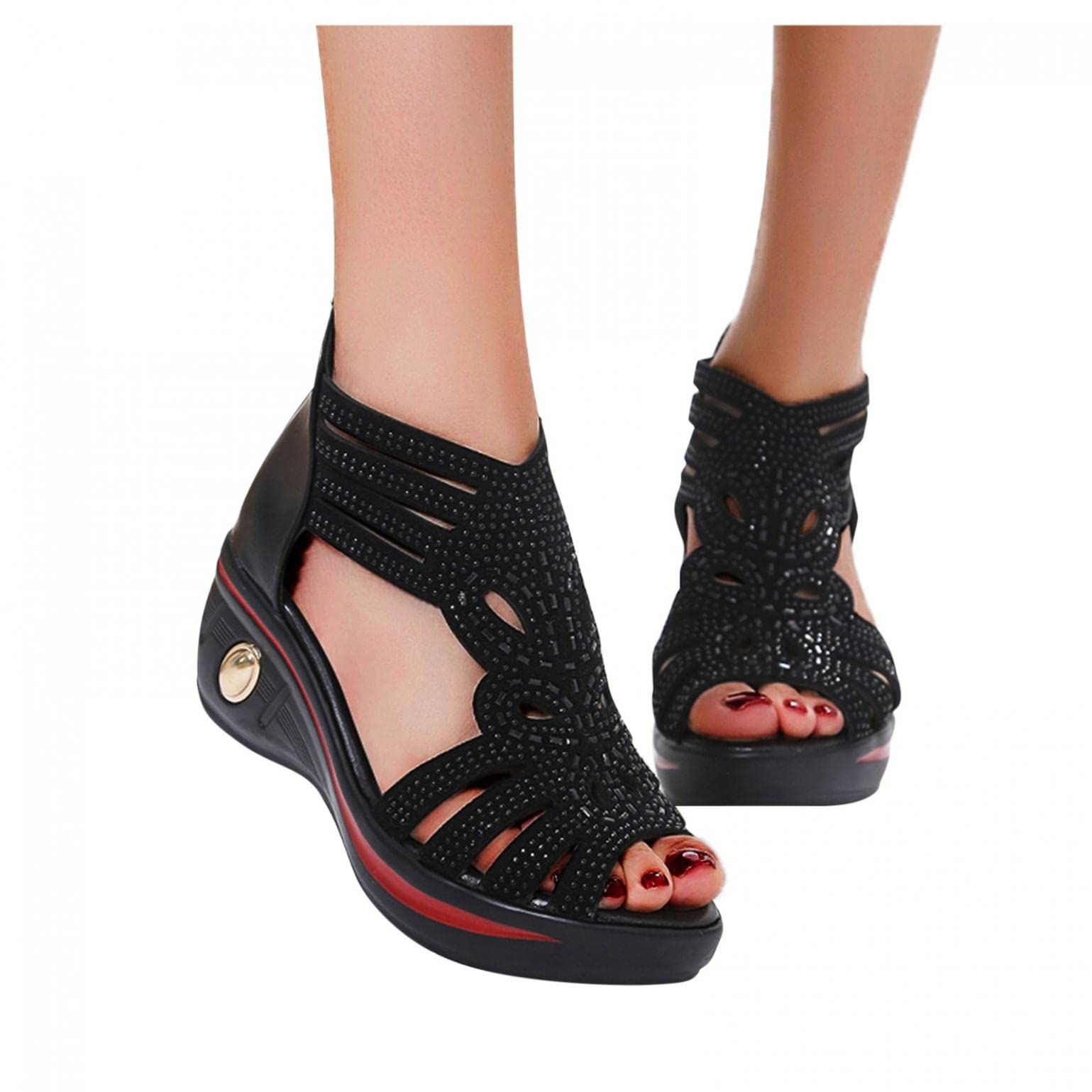 Masbird Women's Flat Sandals - Comfortable Walking & Travel Sandals for Beach, Casual Dressy Flip Flops Slippers - Perfect for Summer Outings, Vacations & Poolside Relaxation