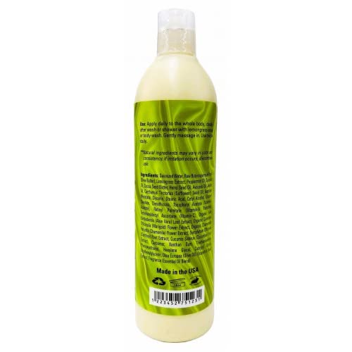 Mine Botanicals Lemongrass Body Lotion with Shea Butter & Peppermint - Hydrating Moisturizer for Dry Skin - Perfect for Daily Use, Spa Days & Relaxation