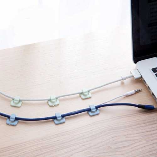 Bakeey 18-Piece Strong Adhesive Wall & Desktop Cable Clips - Cord Organizer for Wire Management - Perfect for Home, Office, and Workspace Organization