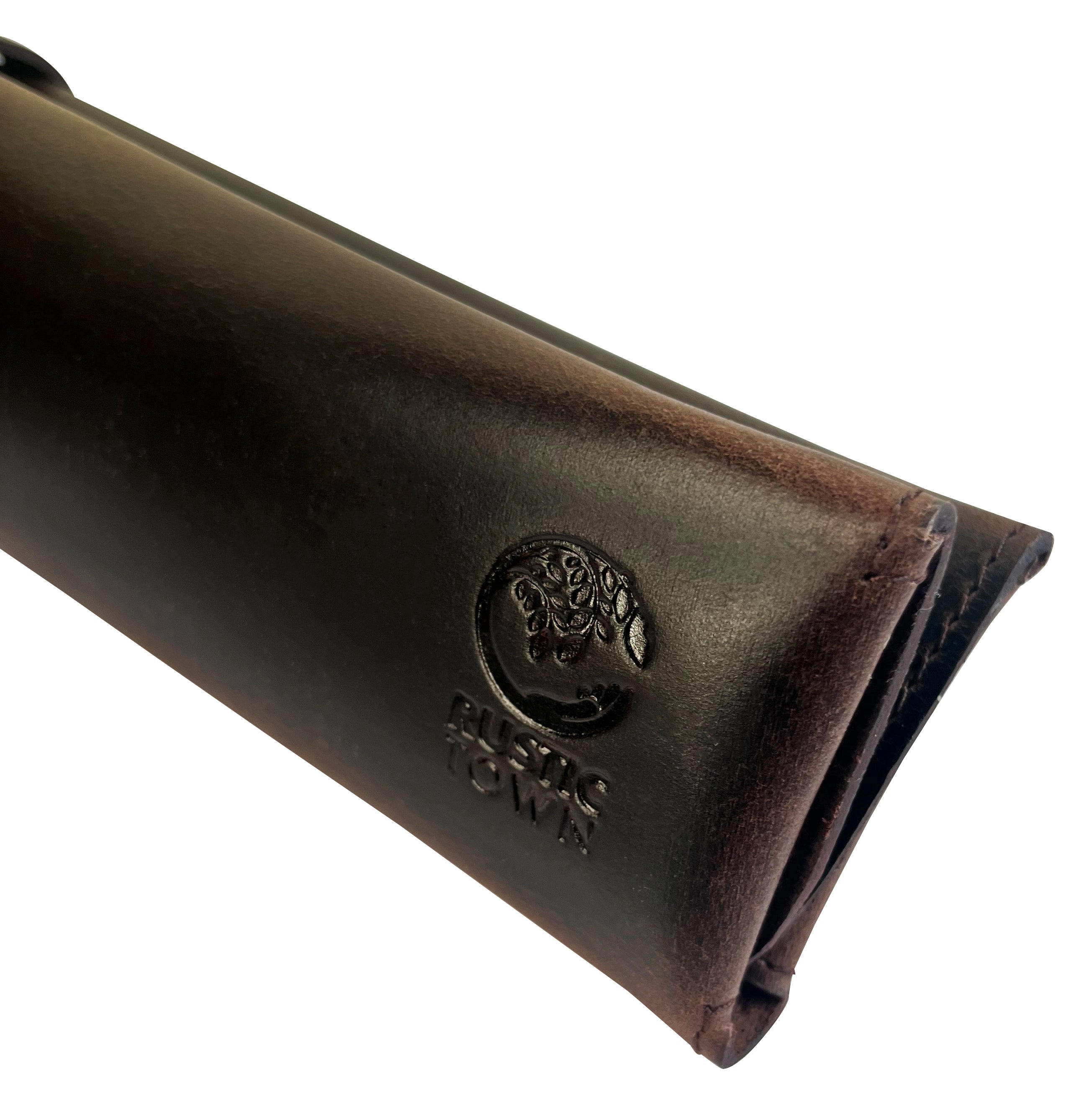 Premium Leather Chef's Knife Case Holder with 2 Knife Slots - Dark Brown | Professional Kitchen Storage & Protection for Cooking Tools | Perfect for Home Chefs & Culinary Gifts
