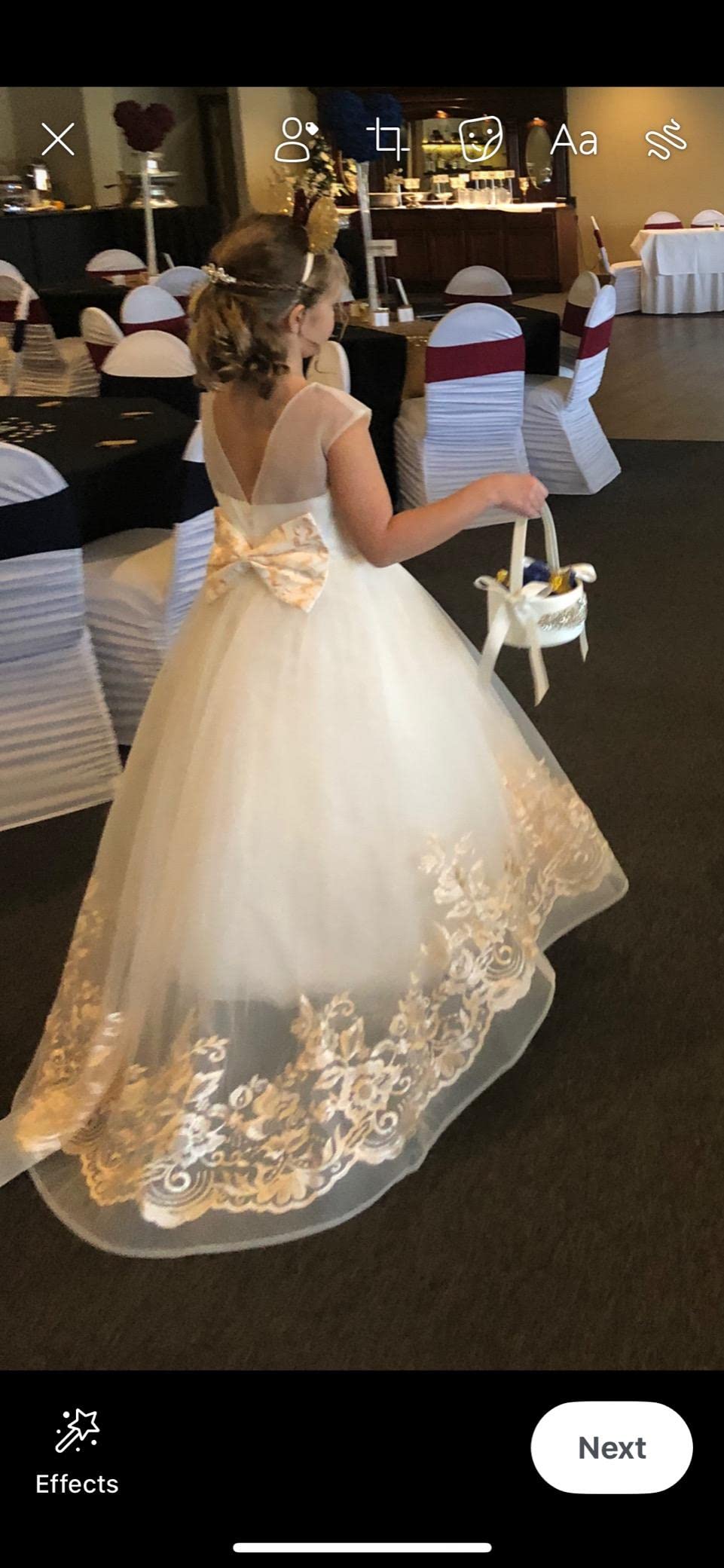 ABAO SISTER Elegant Flower Girl Dress for Wedding - Kids Sleeveless Lace Pageant Ball Gowns - Perfect for Weddings, Baptisms & Special Occasions