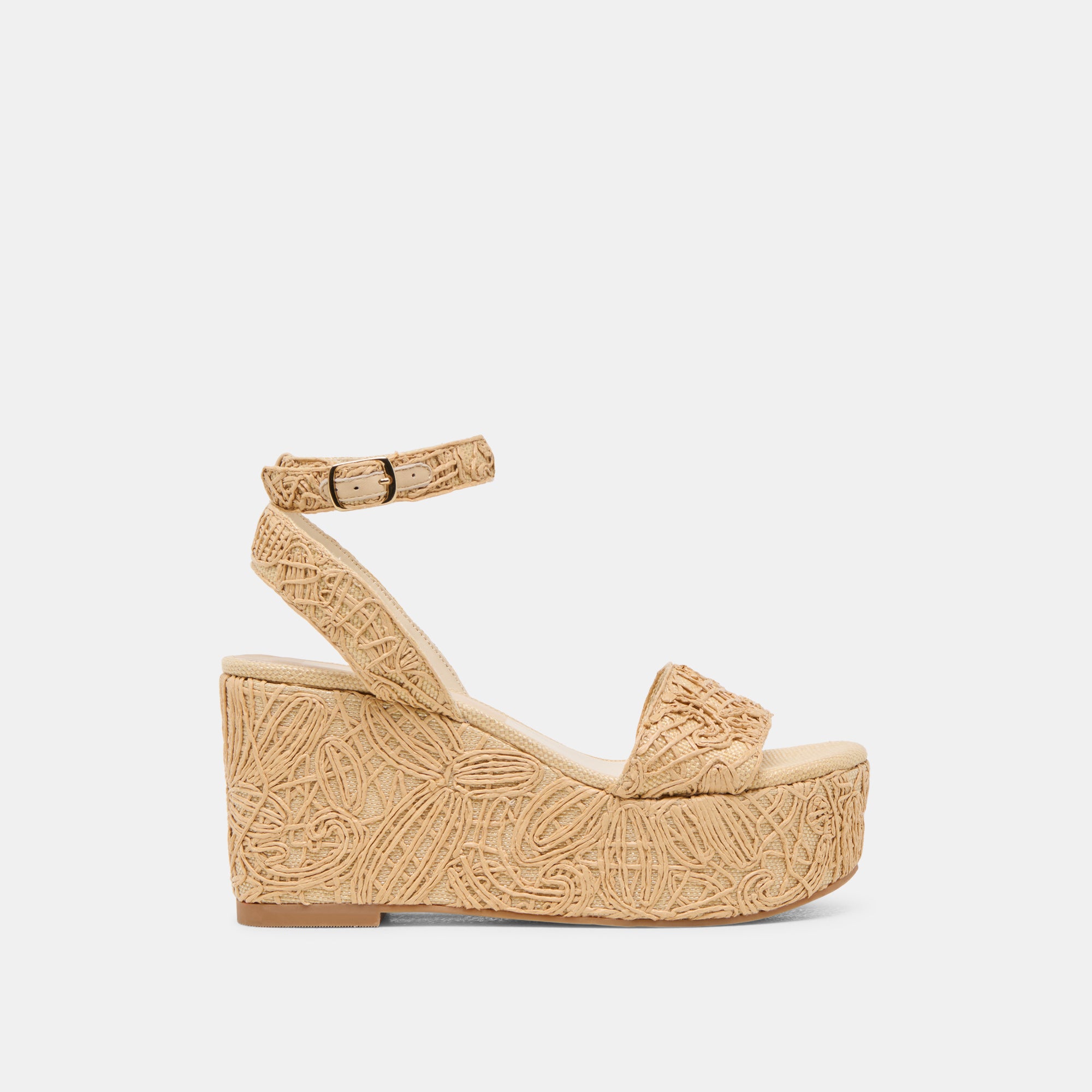 TALISA Natural Macrame Wedge Sandals for Women - Comfortable Boho Summer Beach Shoes for Outdoor Walking and Casual Wear