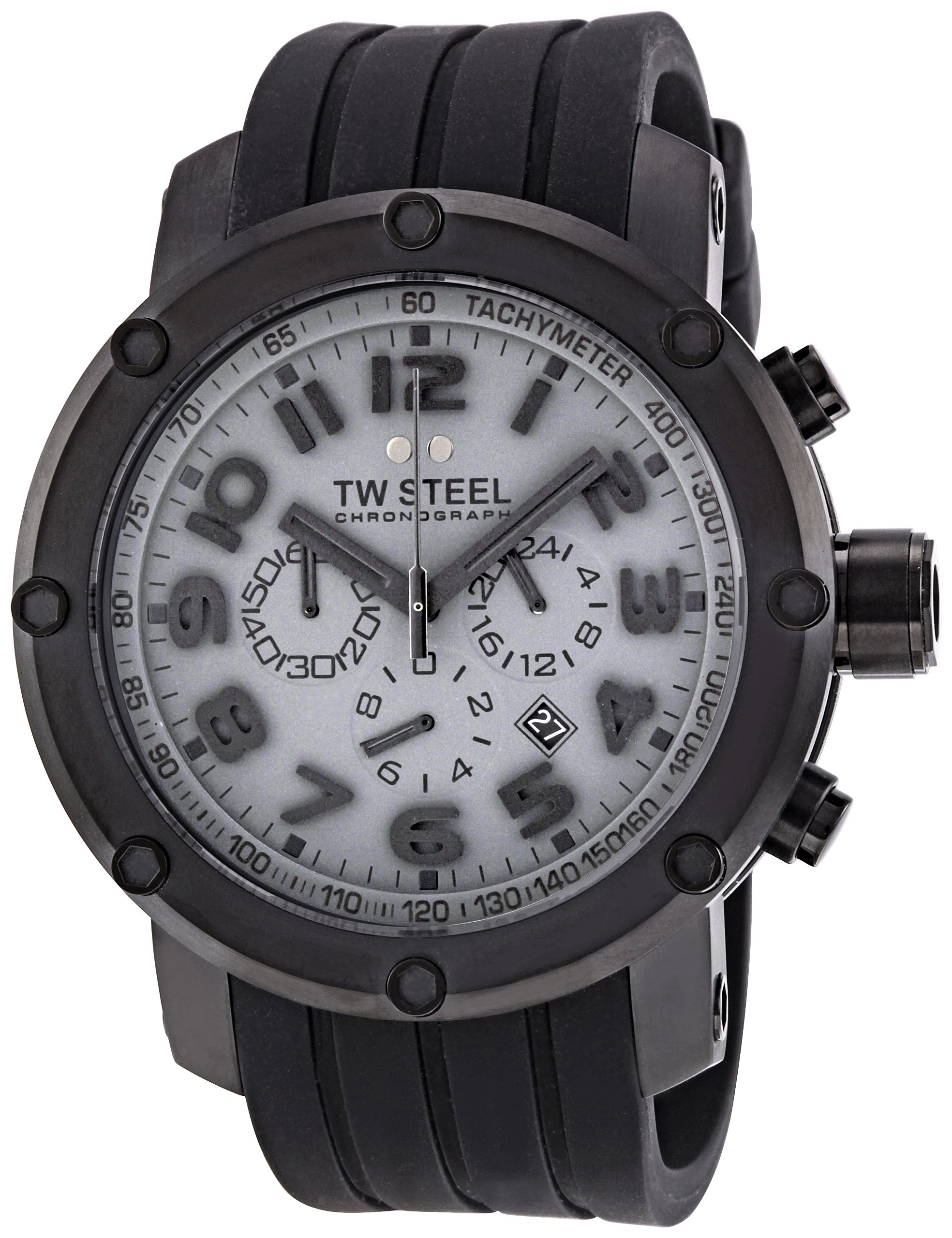 TW Steel Men's Grandeur Tech Watch - Premium Stainless Steel Chronograph for Business & Casual Wear | Water Resistant & Durable Timepiece for Office, Travel & Everyday Use