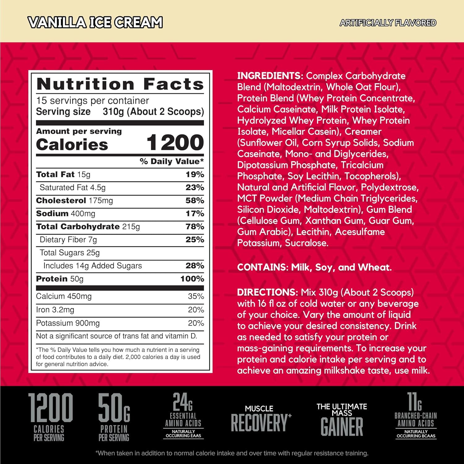 BSN True Mass 1200 Weight Gainer Protein Powder - 5.82 lb Chocolate Flavor for Muscle Growth & Recovery - Perfect for Post-Workout, Bulking & Fitness Enthusiasts