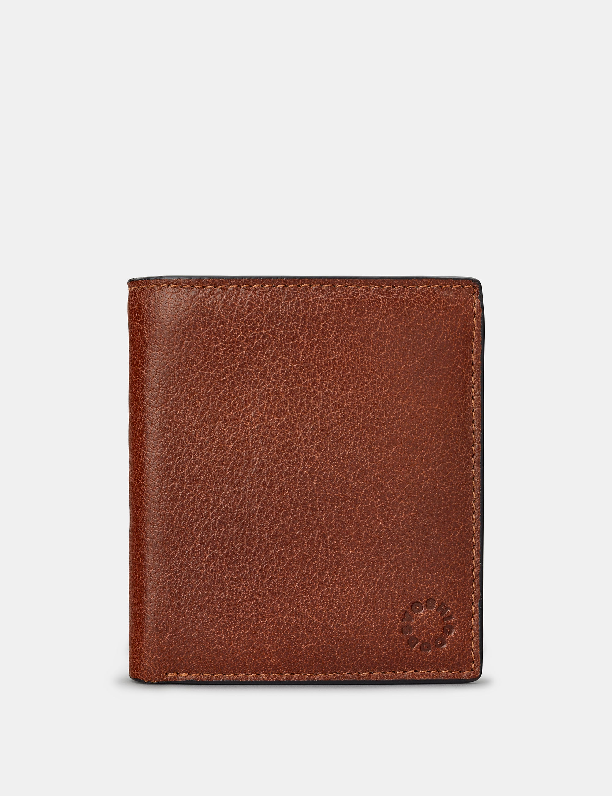 Premium Two Fold Brown Leather Coin Pocket Wallet for Men - Stylish & Durable Bifold Wallet with Coin Holder - Perfect for Everyday Carry, Travel & Gifts