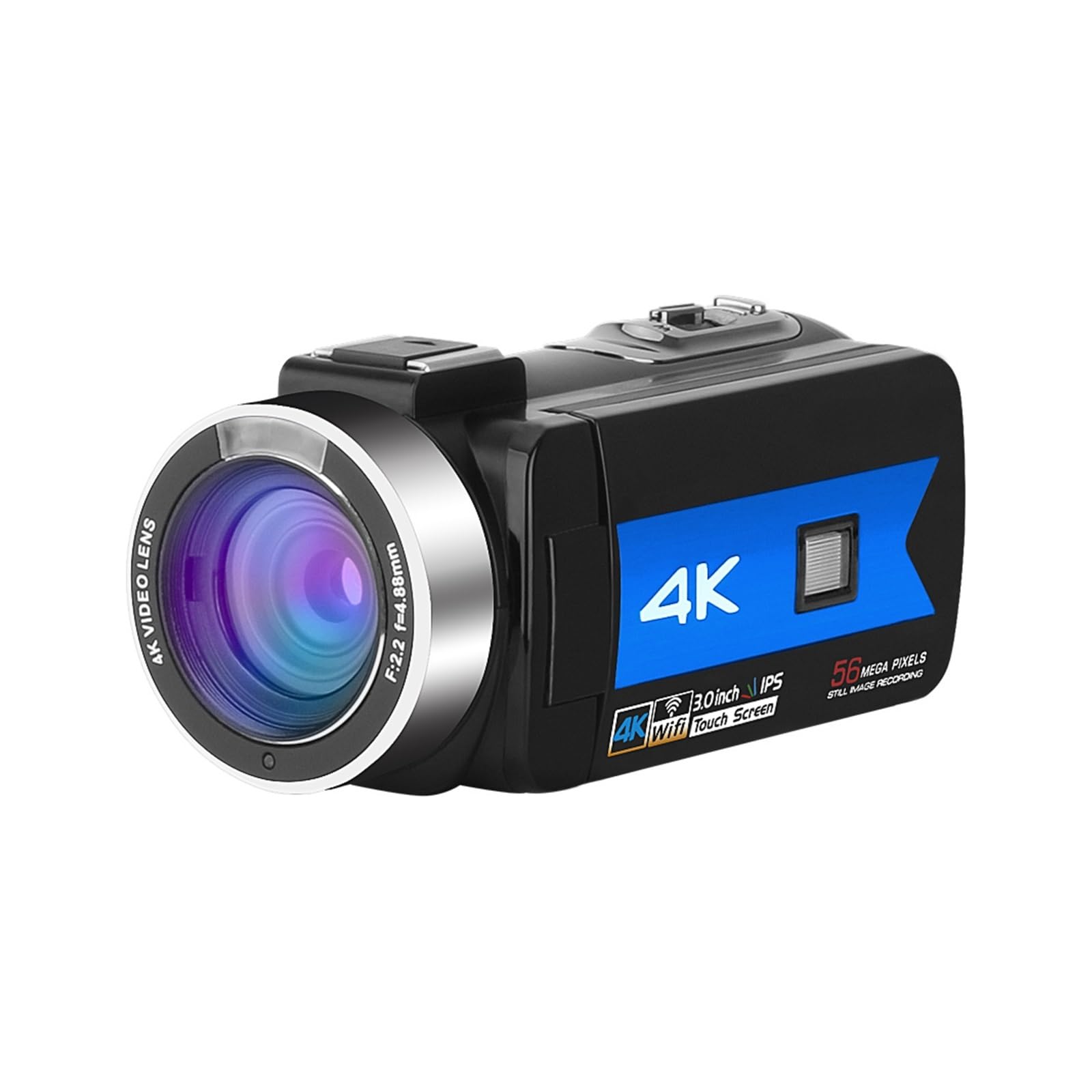 **MZZYG 56MP Digital Camera 4K UHD Video Camera with Night Vision - Live Streaming Webcam & Vlog Recorder for YouTube, TikTok (Includes 64GB SD Card, Black) - Perfect for Travel, Events, and Low-Light Photography**