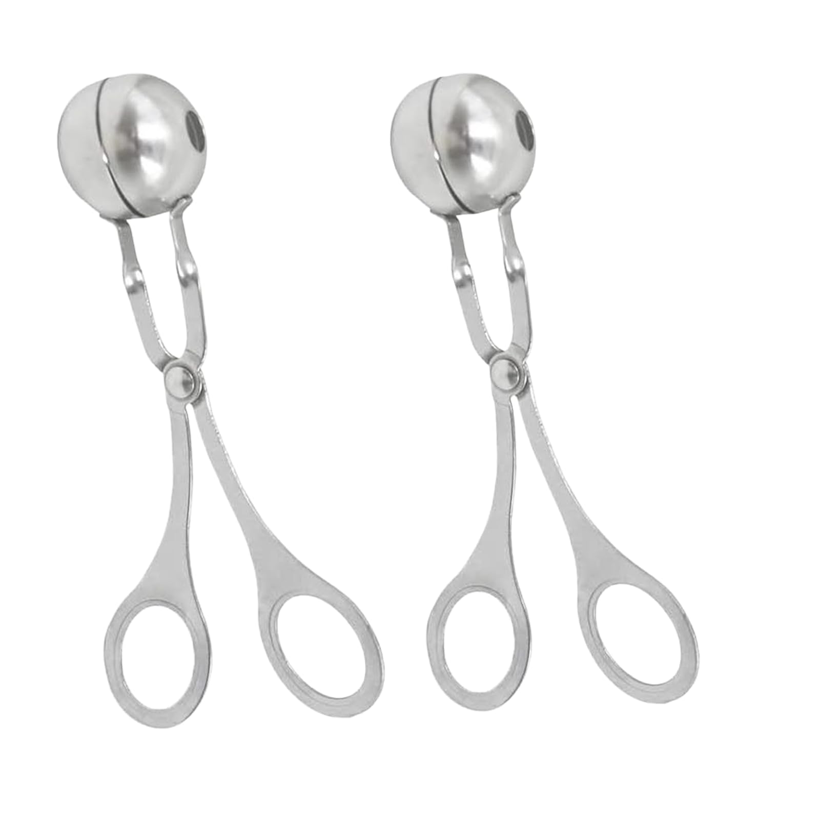 2 Pack Stainless Steel Meat Baller - Non-Stick Meatball Scoop & Maker Tool for Perfect Meatballs, Cake Pops, Cookie Dough - Ideal for Kitchen Cooking, Baking, Party Food Prep & Meal Prep