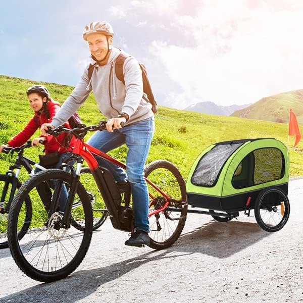 ANOUR Dog Bike Trailer - Heavy Duty Pet Bicycle Buggy for Small & Medium Dogs Up to 88lbs - Perfect for Cycling Adventures, Park Rides & Outdoor Travel with Your Furry Friend