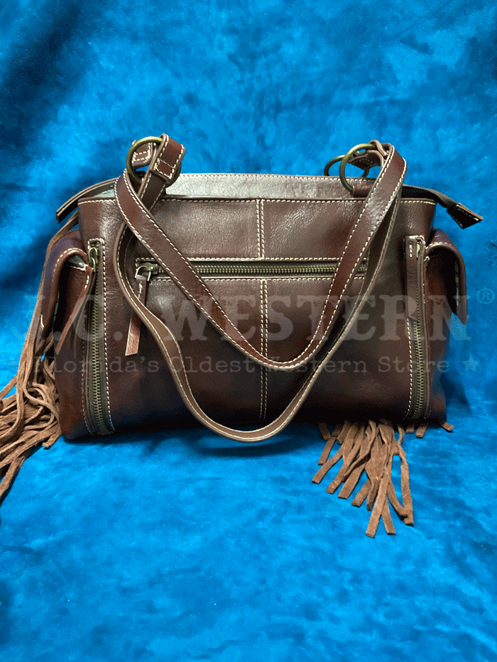 Ariat A770009602 Women's Victoria Collection Leather Satchel Handbag - Brown, Stylish & Durable for Work, Travel & Everyday Use