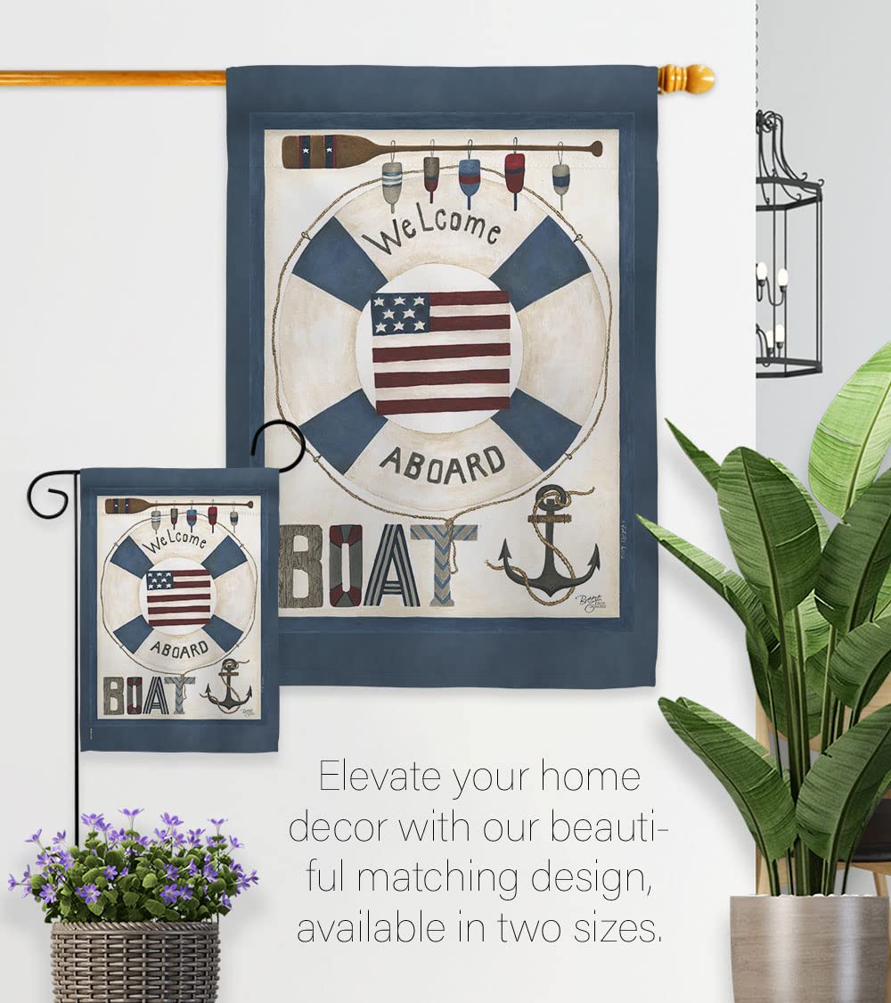Breeze Decor Coastal Nautical House Flag Set 28x40