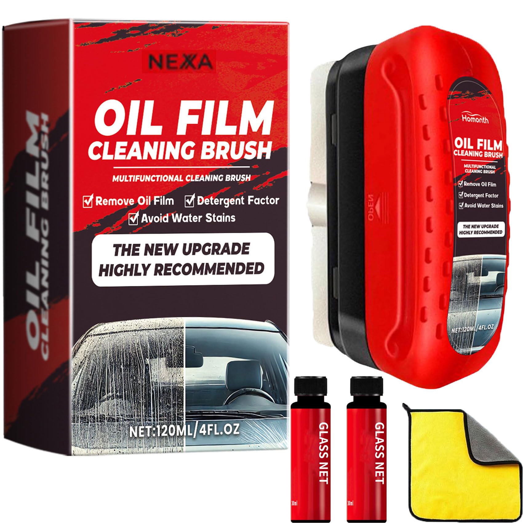 Nexa Windshield Cleaner - Oil Film Brush for Car Windows (1Pcs) - Perfect for Road Trips & Daily Driving