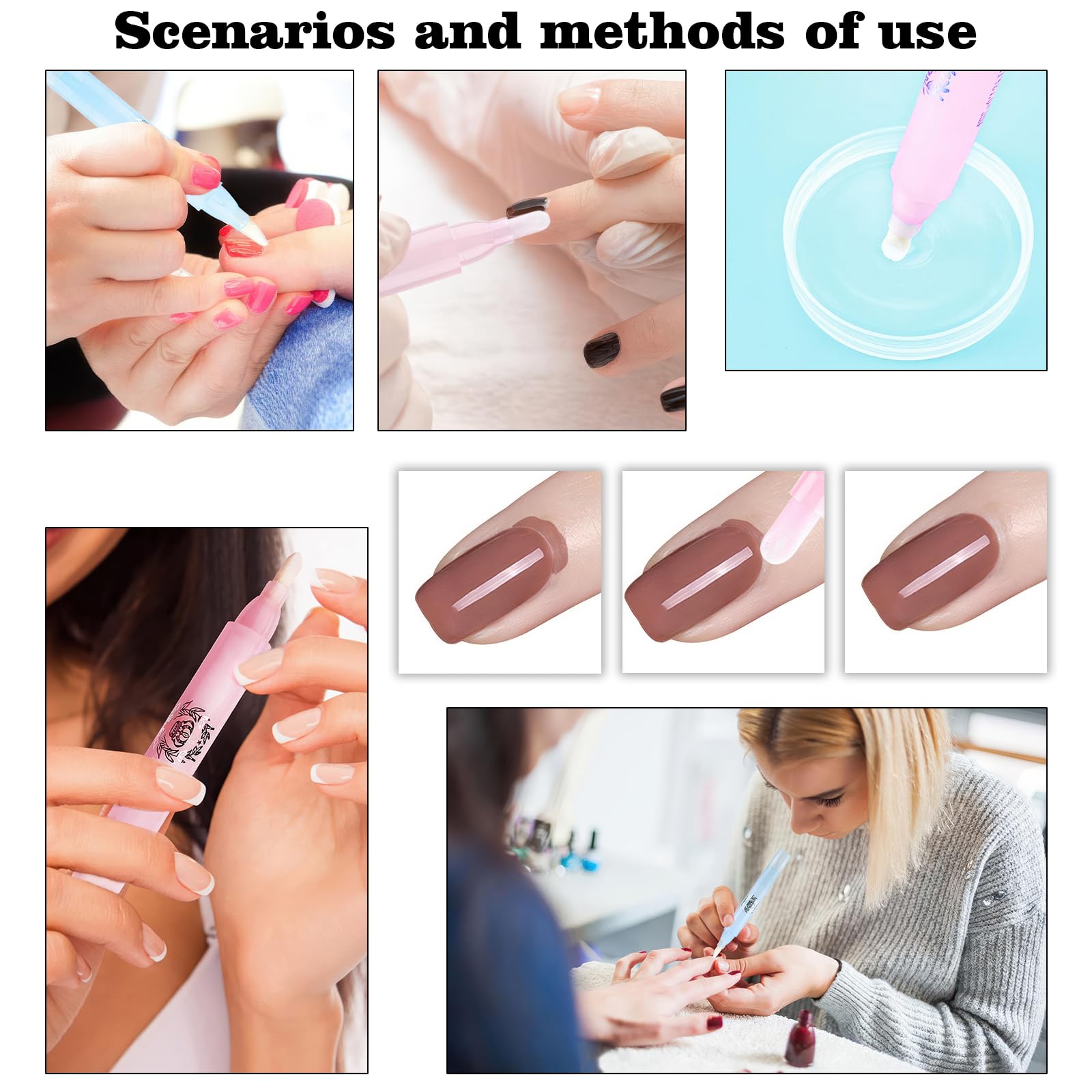 3 Pack Nail Polish Remover Corrector Pens - Quick Dry Cuticle Cleaner & Polish Edge Corrector for DIY Nail Art, Salon & Home Manicure - Perfect for Fixing Mistakes & Professional Nail Designs