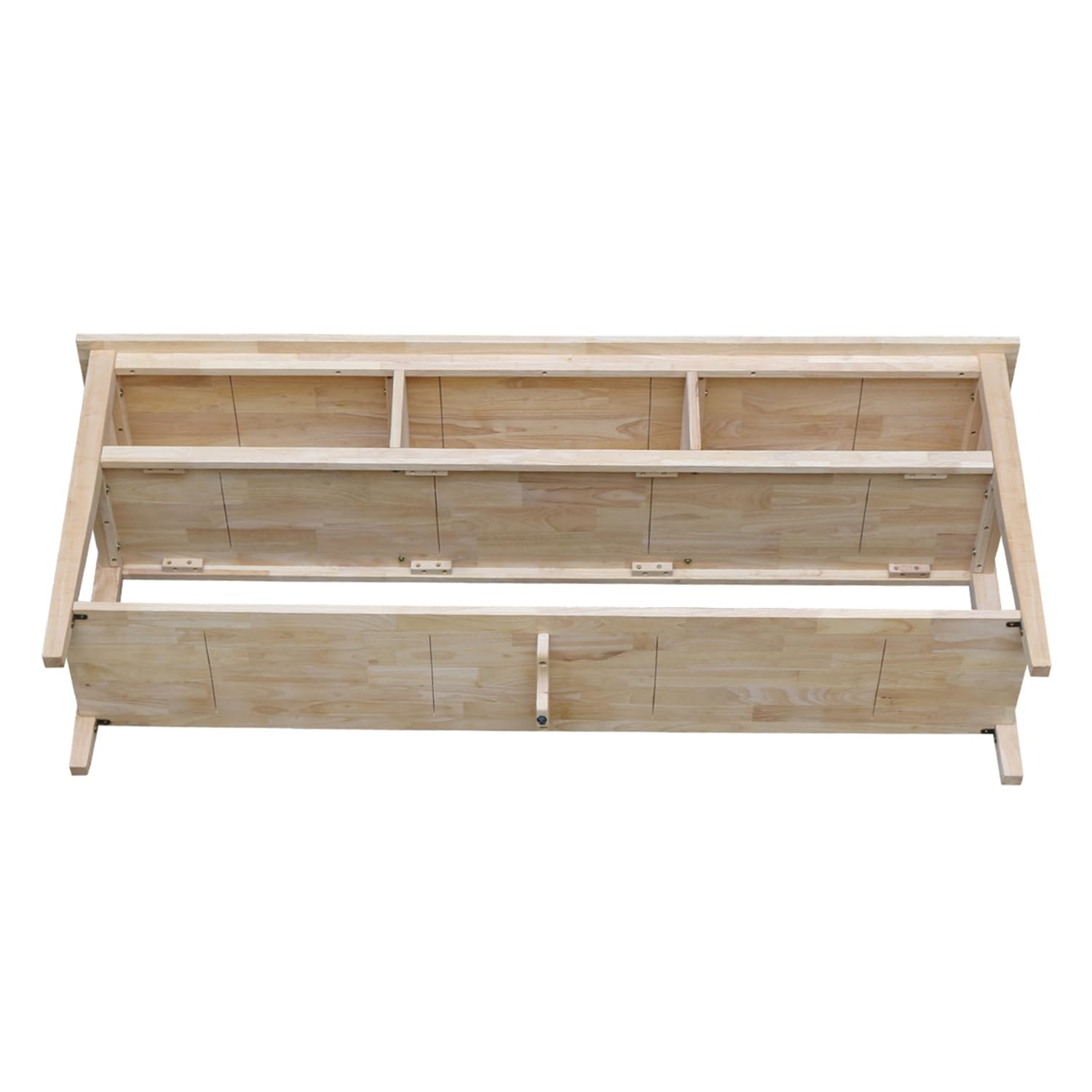 72-Inch Unfinished TV Stand for Living Room & Entertainment Center - International Concepts Solid Wood Media Console for TV, Gaming & Home Theater Setup