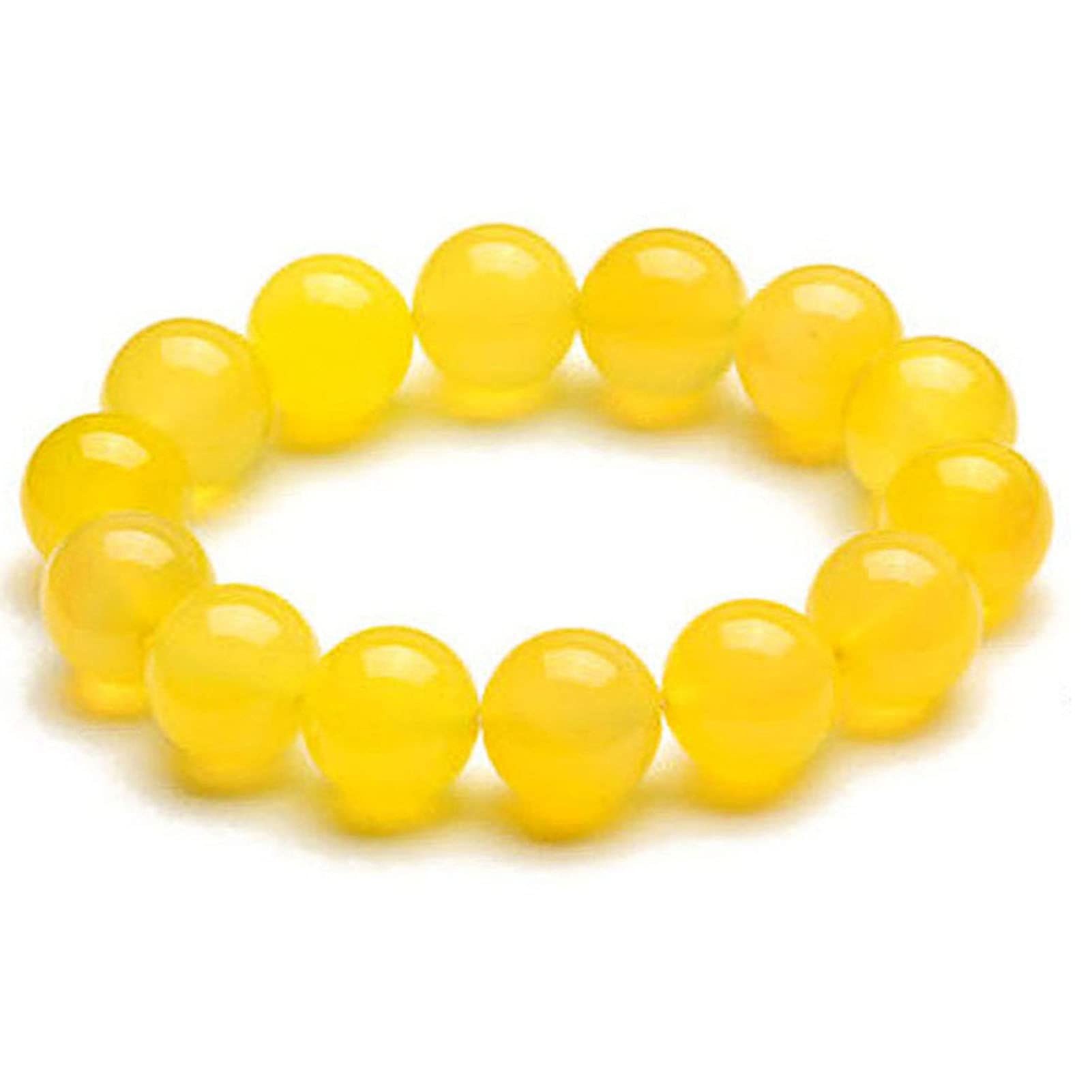 Hislaves Stretchy Glass Beaded Bracelet for Women - Solid Color Natural Stone Jewelry Accessory for Daily Wear, Yoga, Meditation & Gift Giving