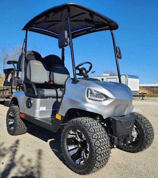 48V Electric Golf Cart 4 Seater - Renegade Light Edition Utility UTV in Silver | Perfect for Golf Courses, Campuses & Resort Transportation