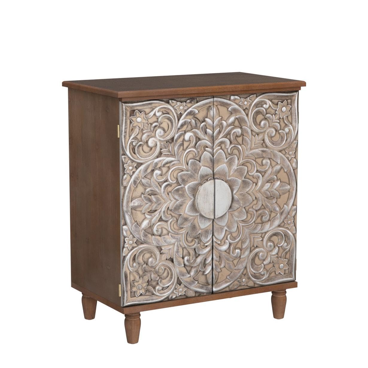 PHI VILLA Antique Accent Cabinet with Doors - Entryway Storage Cabinet, Buffet Sideboard for Living Room, Dining Room & Hallway Decor