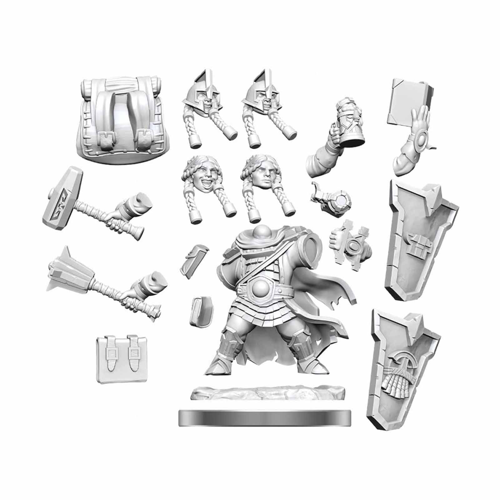 Dungeons and Dragons Frameworks Dwarf Cleric Miniature - Highly Detailed Tabletop RPG Figurine for D&D Campaigns & Fantasy Gaming