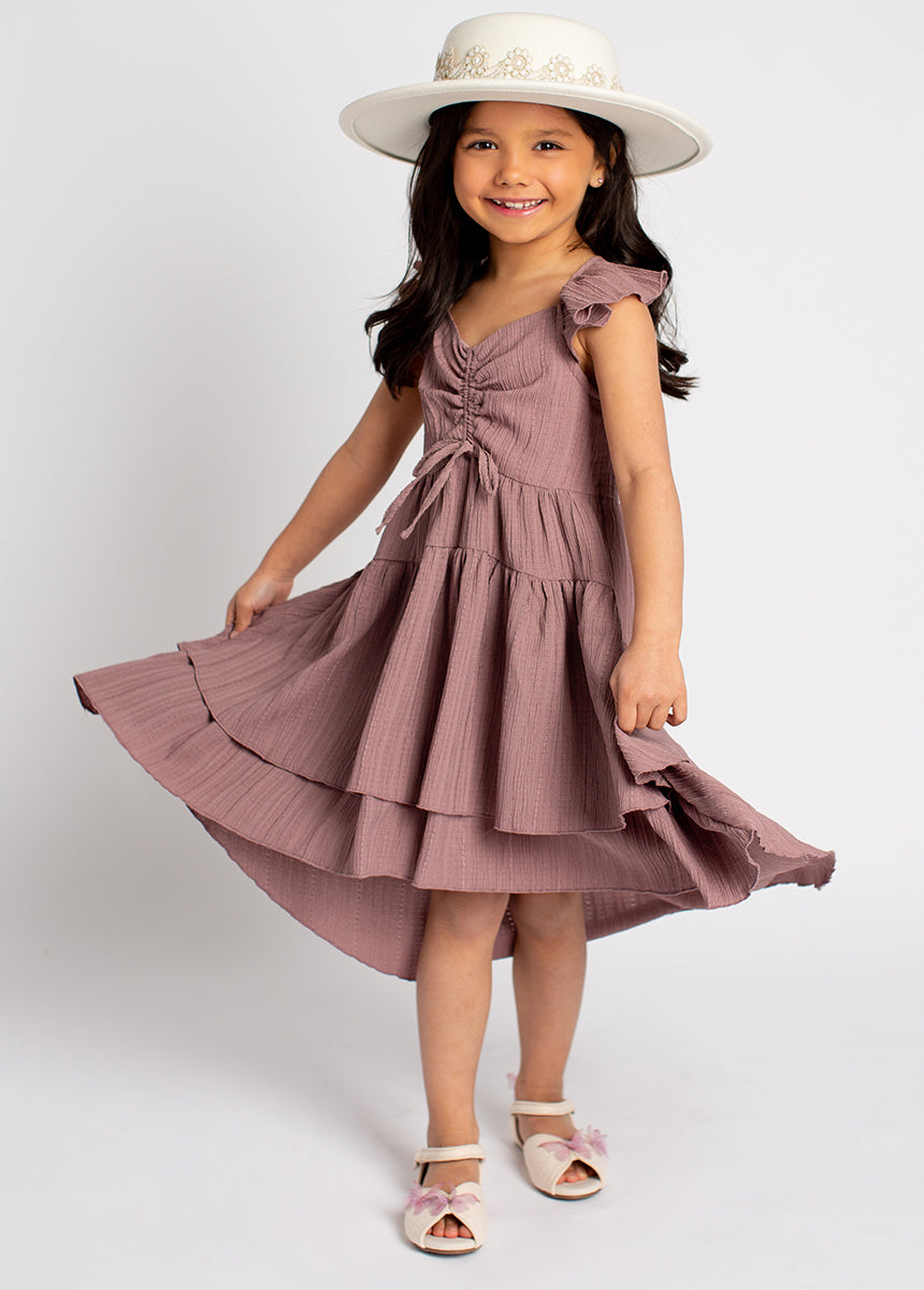 Tara Dress in Lavender Dust - Women's Floral Summer Maxi Dress with Puff Sleeves | Perfect for Beach Vacations, Weddings & Date Nights