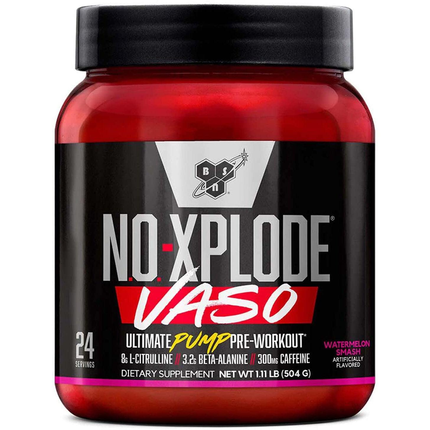 BSN N.O. Xplode Vaso Pump Pre-Workout Supplement - Nitric Oxide Booster for Muscle Growth & Energy - Best for Gym, Bodybuilding & Athletic Performance