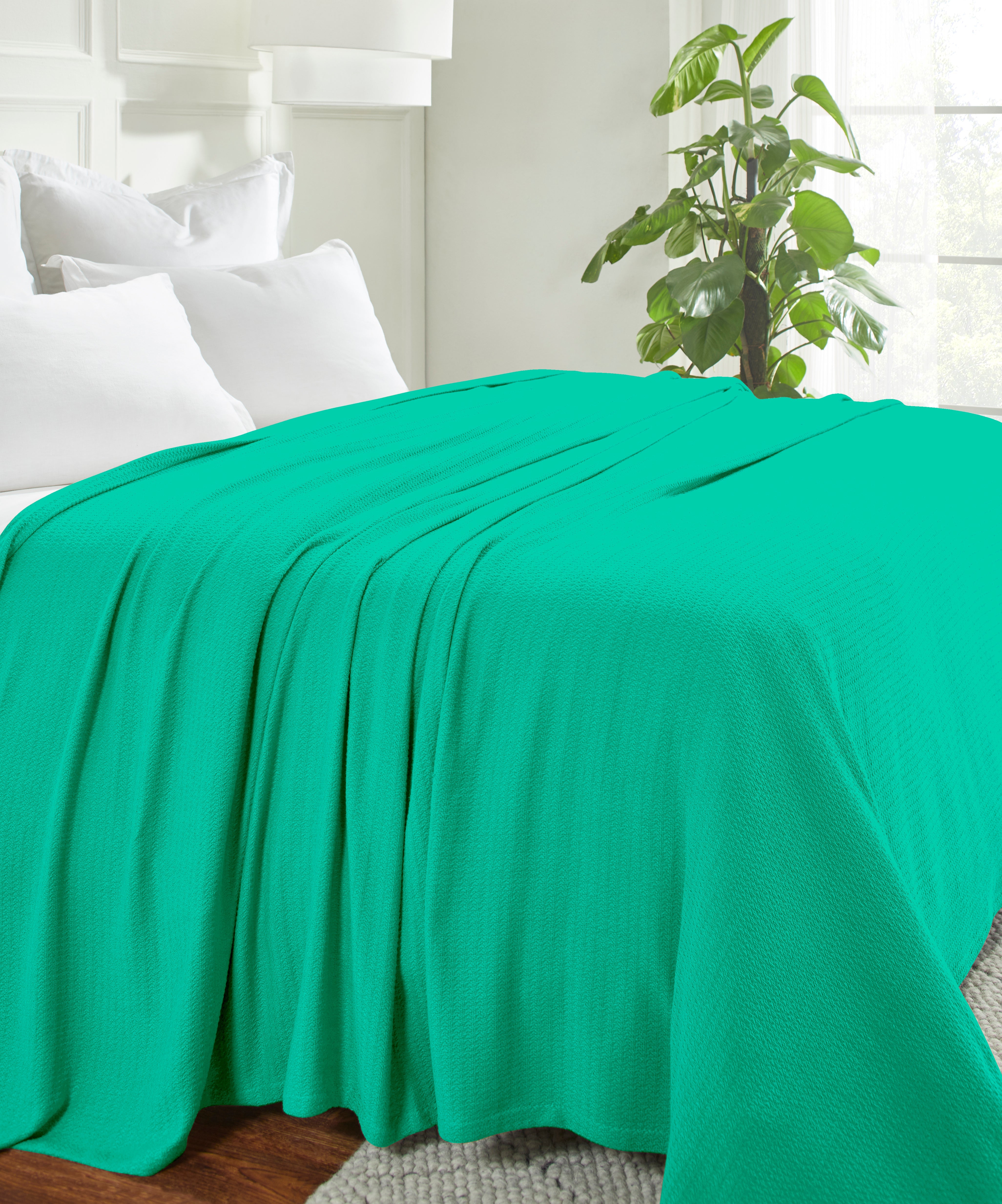 Premium Textured Cotton Waffle Weave Blanket - Soft & Breathable Throw for Bed, Sofa & Couch - Cozy Home Decor Gift for All Seasons