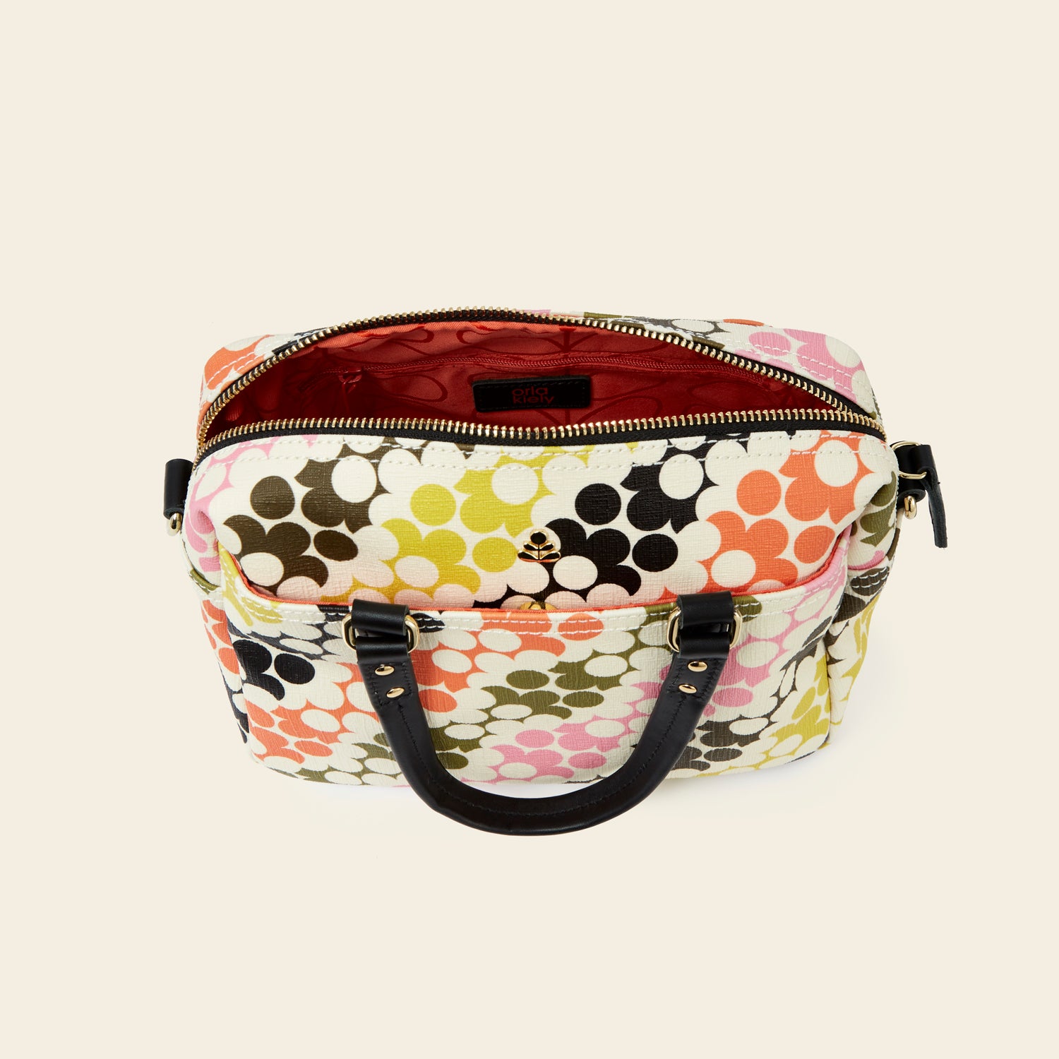 Mini Flynn Crossbody Bag - Puzzle Flower Print Multi-Color Small Shoulder Purse for Women | Perfect for Casual Outings, Travel & Everyday Use