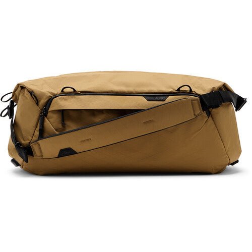 Peak Design Travel Duffel 35L Carry-On Duffel Bag - Waterproof & Durable Coyote Brown Backpack for Adventure Travel, Camping & Outdoor Activities
