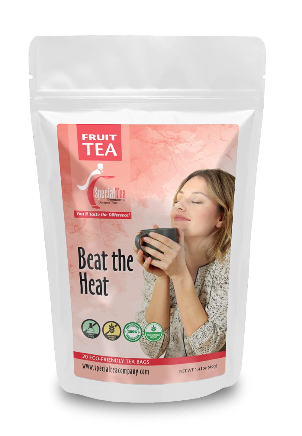 SpecialTea Company Beat the Heat Fruit Tea - 20 Tea Bags | Refreshing Summer Iced Tea Blend with Natural Fruit Flavors | Perfect for Hot Days, Pool Parties & Relaxation