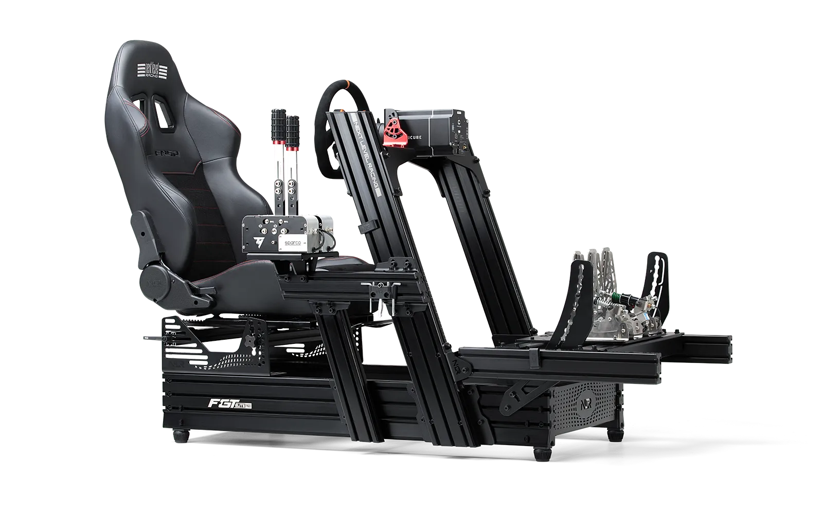 Next Level Racing F-GT Elite 160 Side & Front Plate Edition - Premium Racing Simulator Cockpit Frame for PC & Console Gaming | Perfect for Home Racing Setup & Esports Training