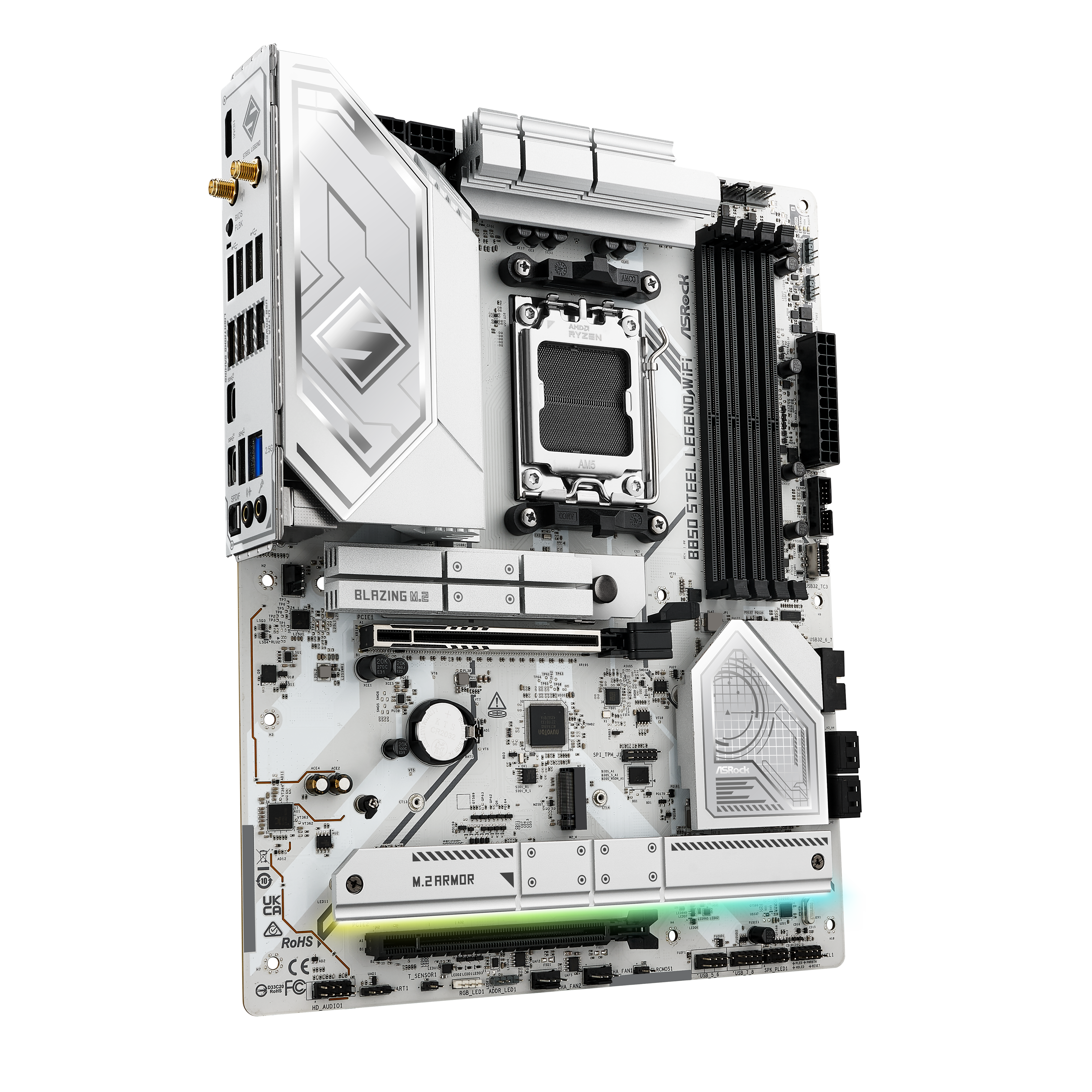 ASRock B850 Steel Legend WiFi AM5 DDR5 ATX Motherboard - High Performance Gaming & Workstation PC Build for Streaming, Content Creation & 4K Gaming