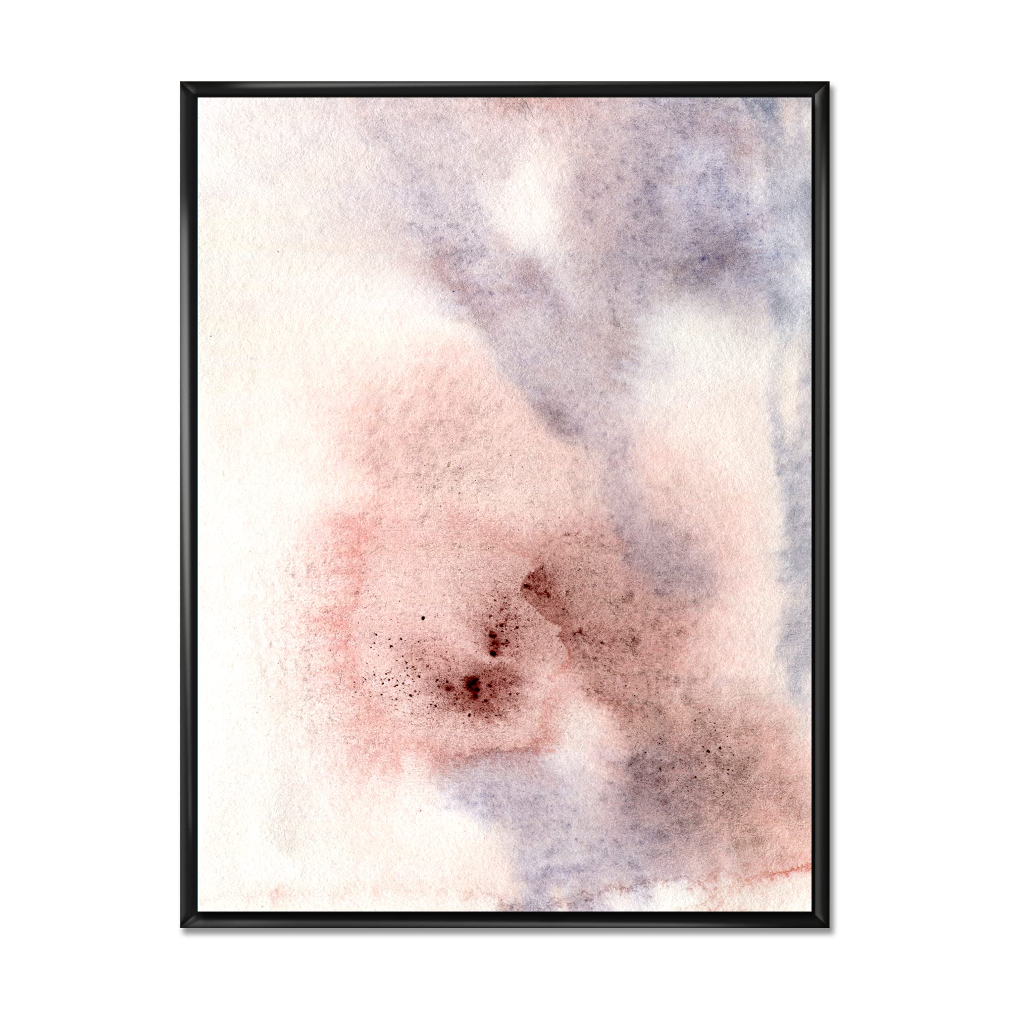 Pastel Abstract Canvas Wall Art with Blue, Pink, Beige & Red Spots - Modern Framed Print for Living Room, Bedroom & Office Decor